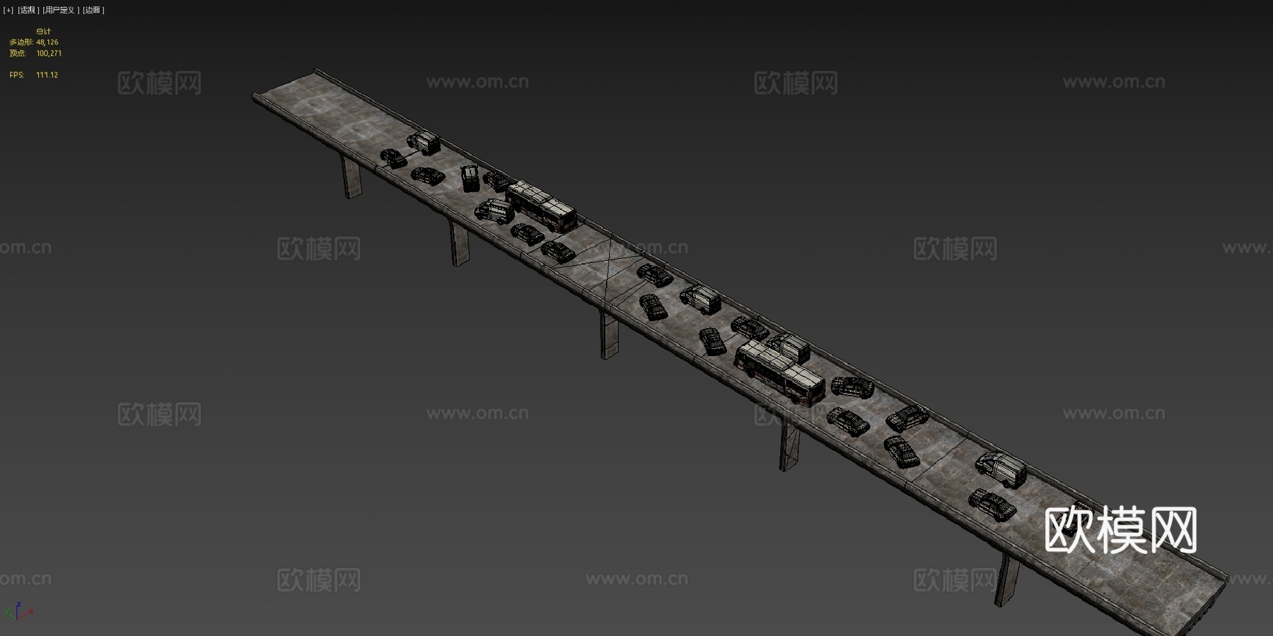 破坏测试2（高速公路）su模型