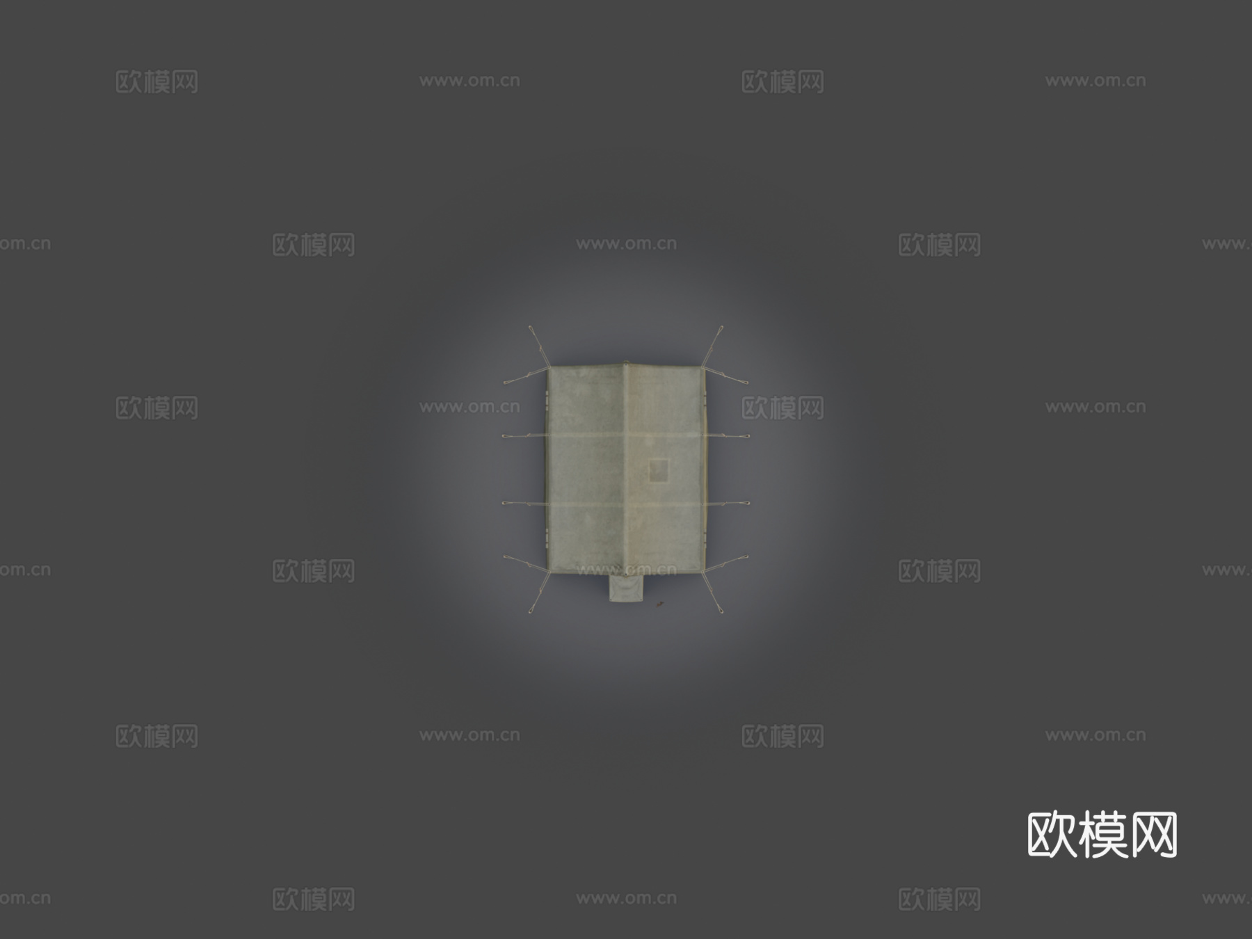 军用帐篷01沙漠su模型