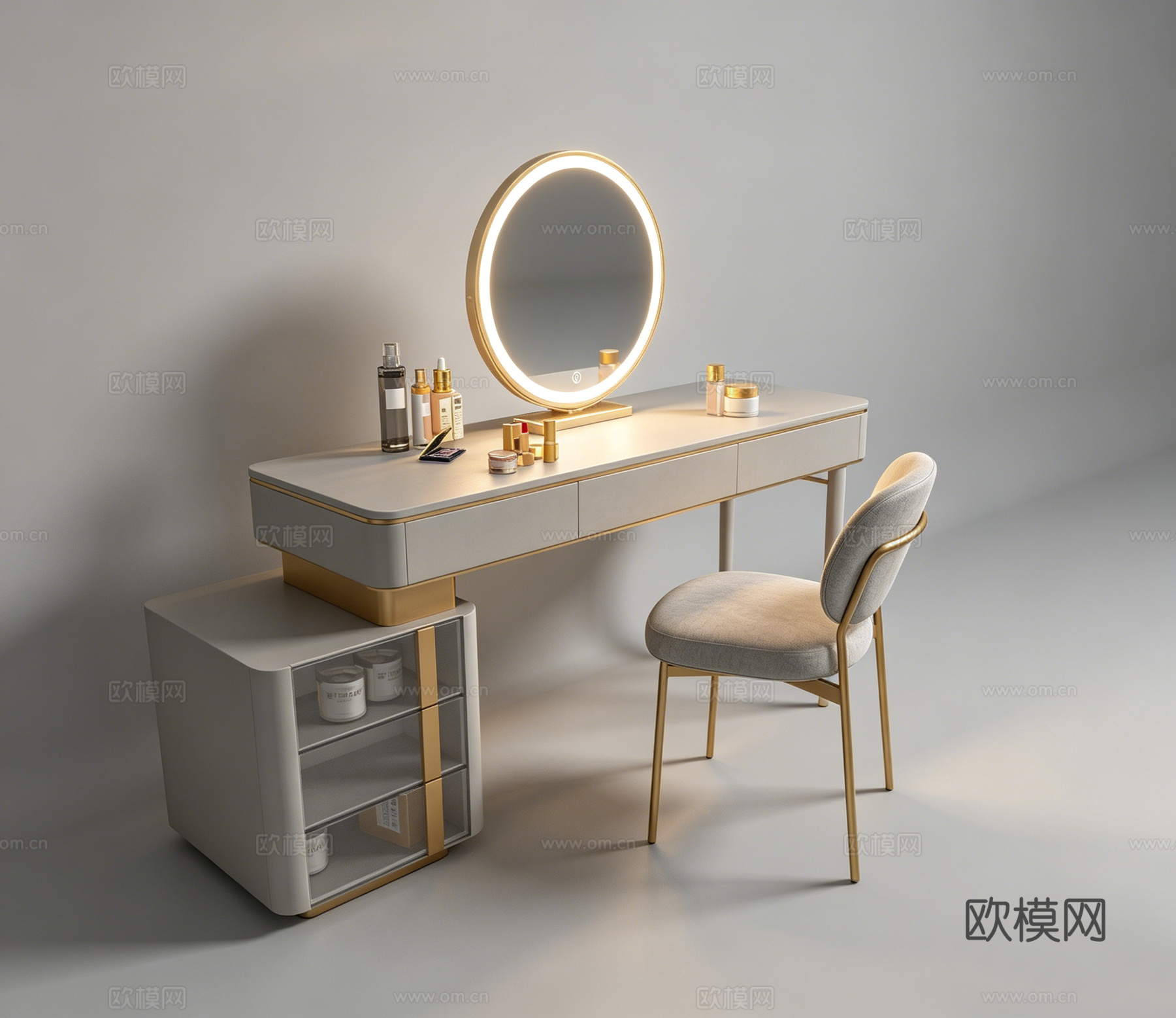 现代梳妆台su模型