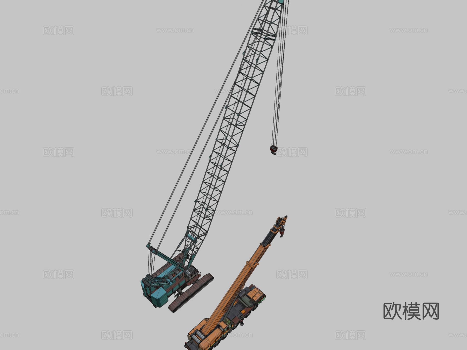 KA-2000与SCX2800-2起重机su模型