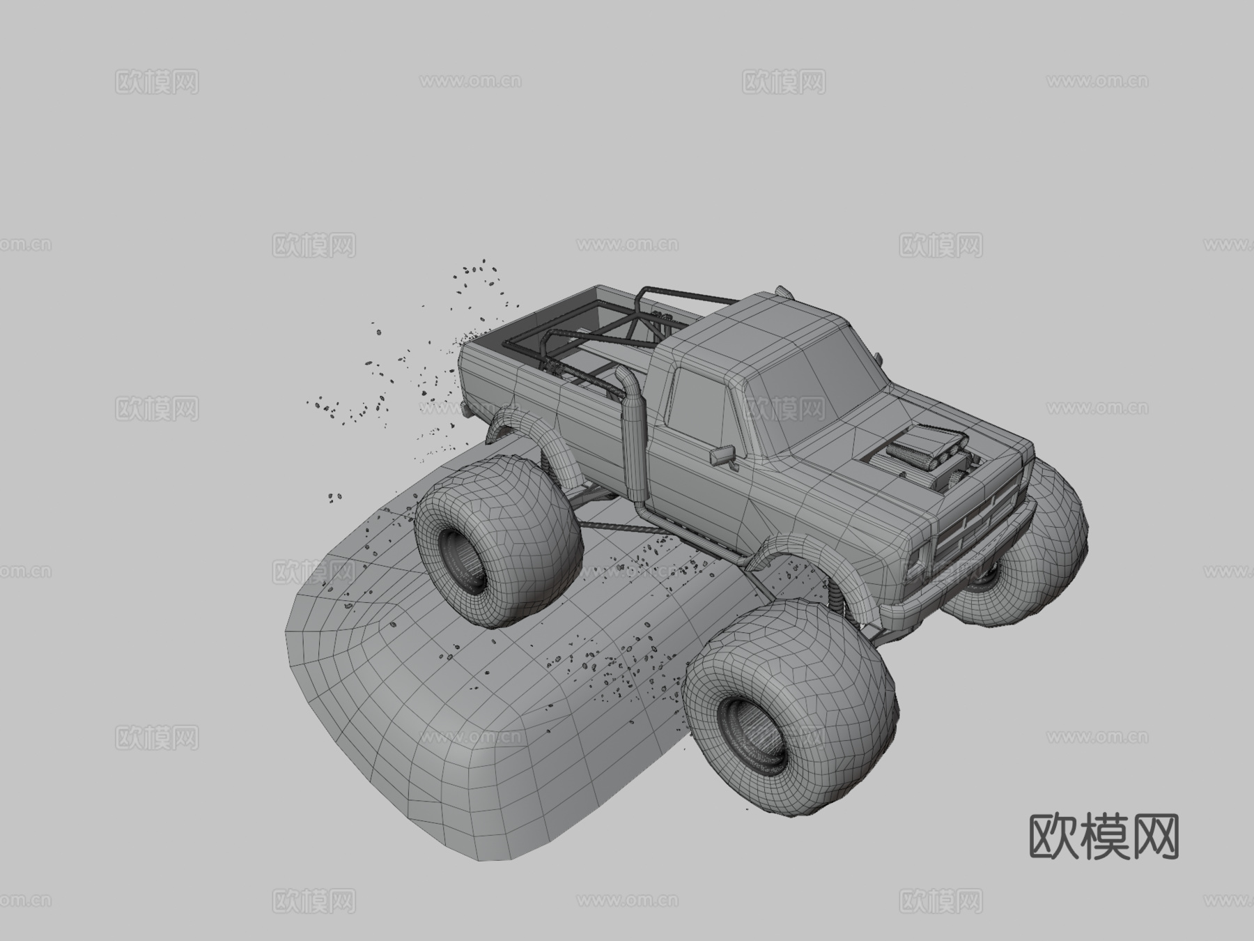 火焰中的怪物卡车su模型