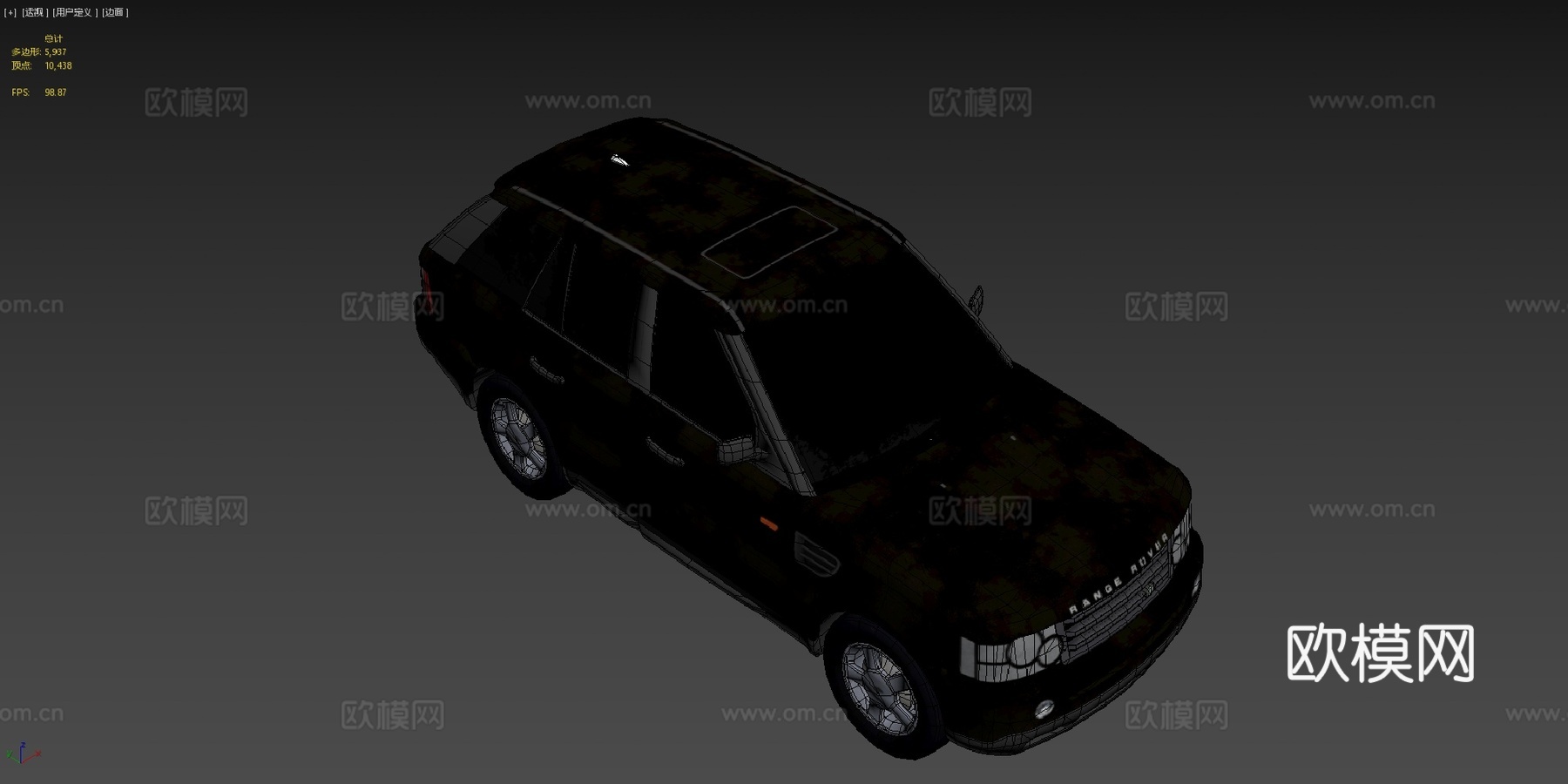 路虎揽胜运动低多边形模型su模型