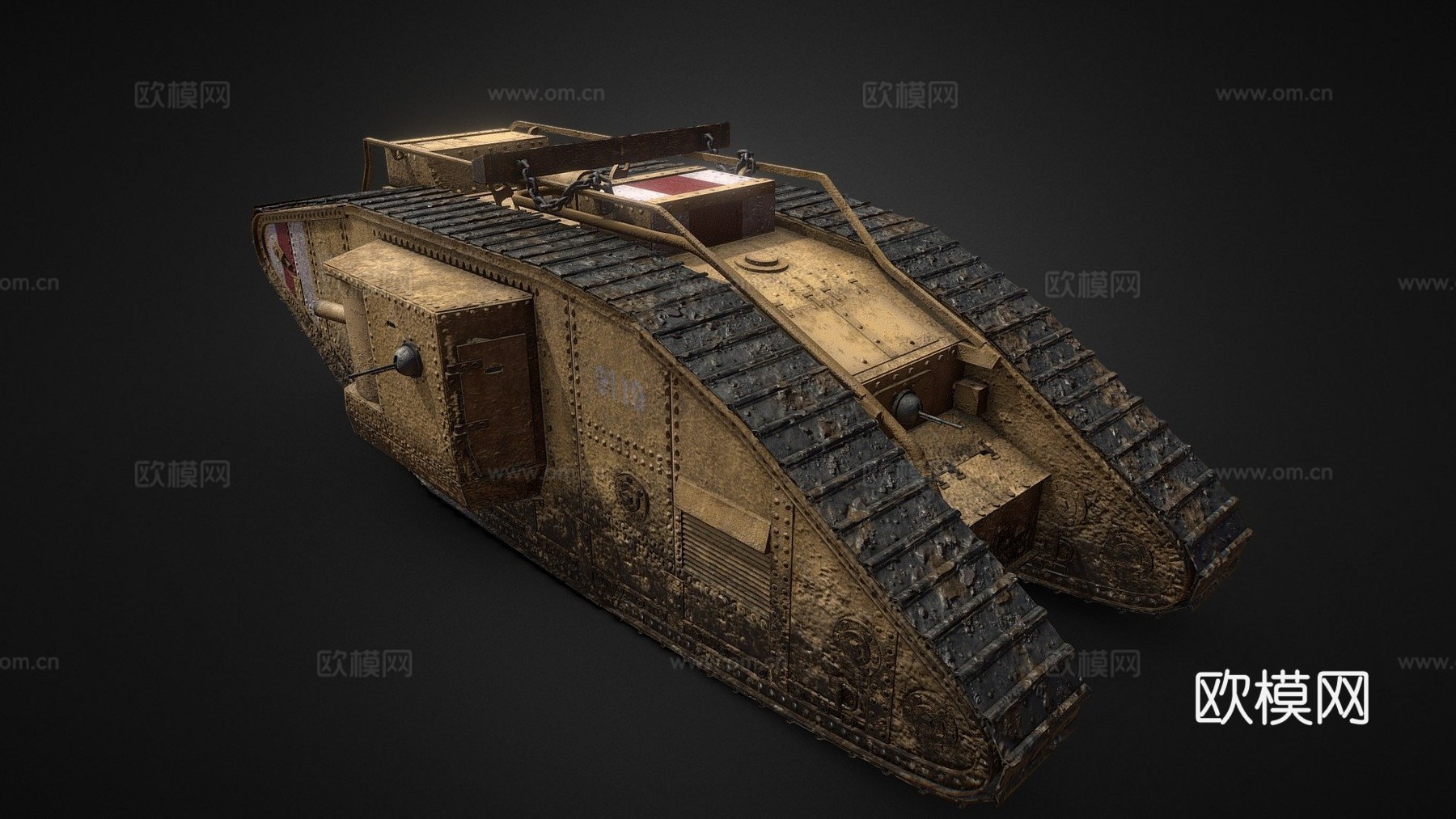 马克 V 一战坦克su模型