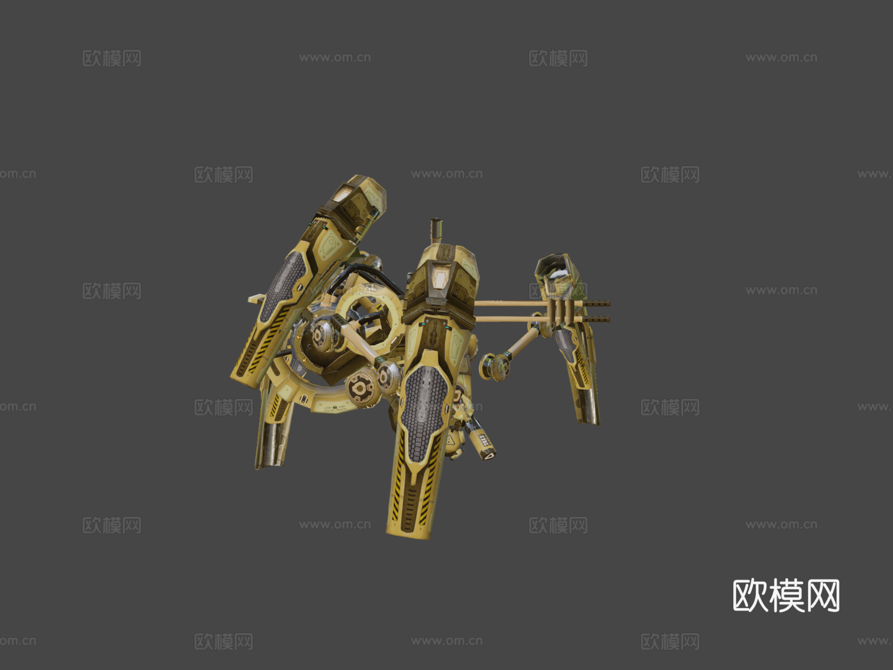 蜘蛛无人机-5款皮肤带行走循环su模型