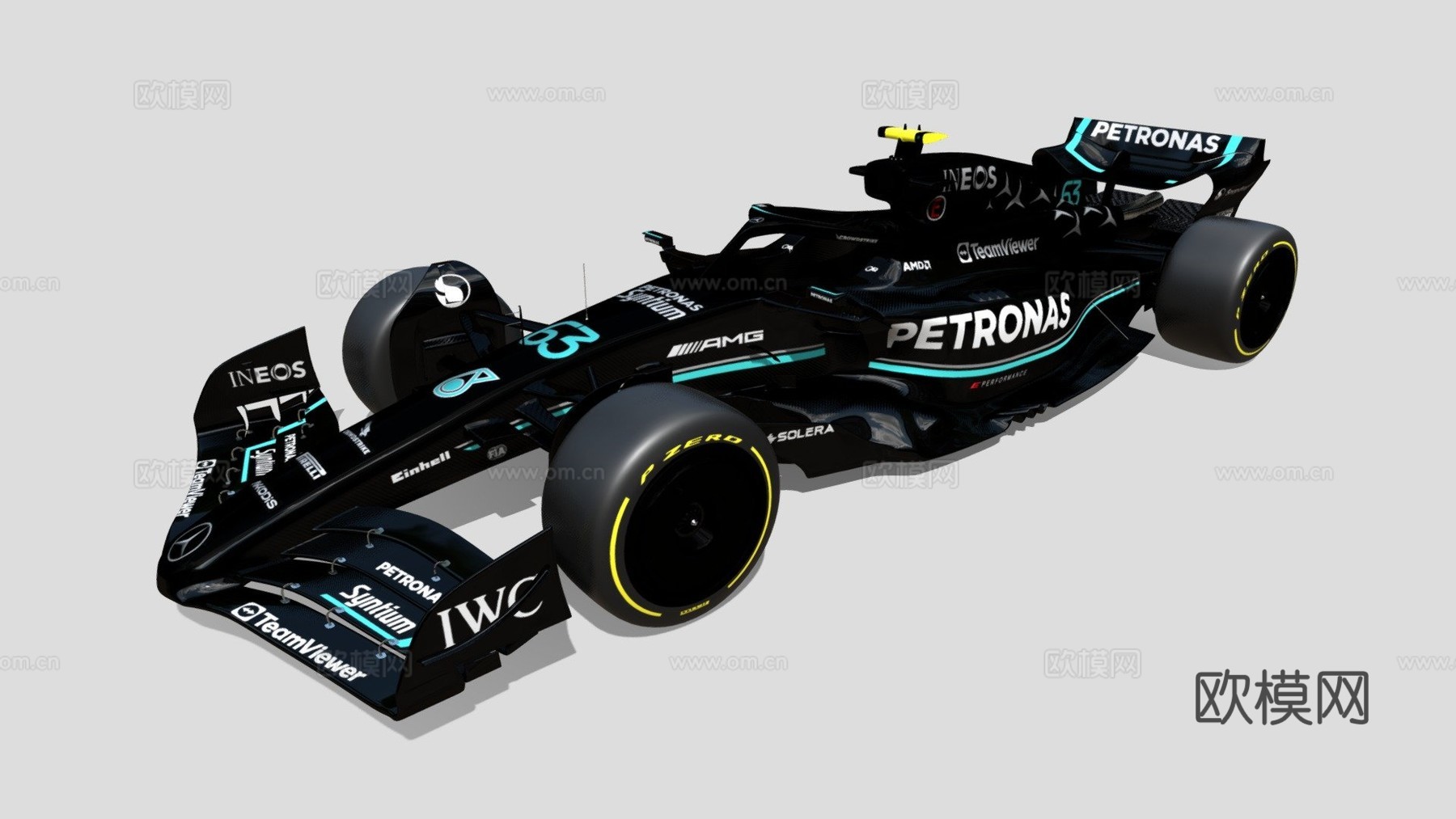 梅赛德斯AMG佩特罗纳斯W14 2023款su模型
