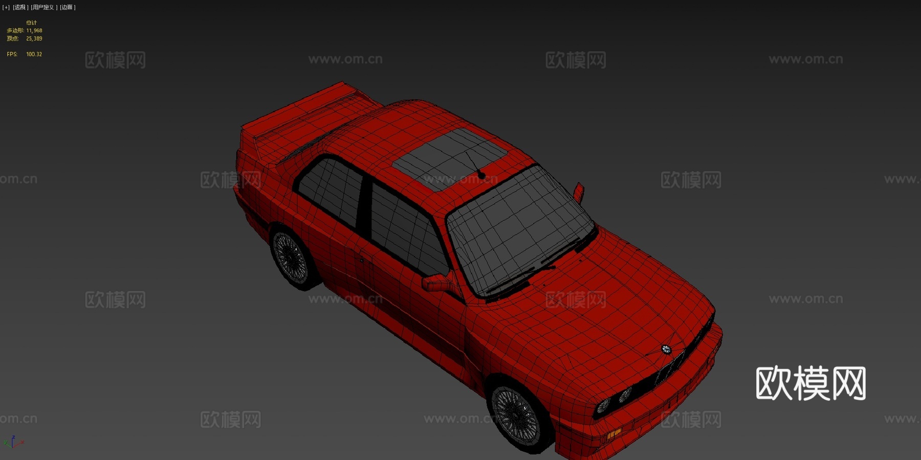 低多边形宝马E30 M3su模型