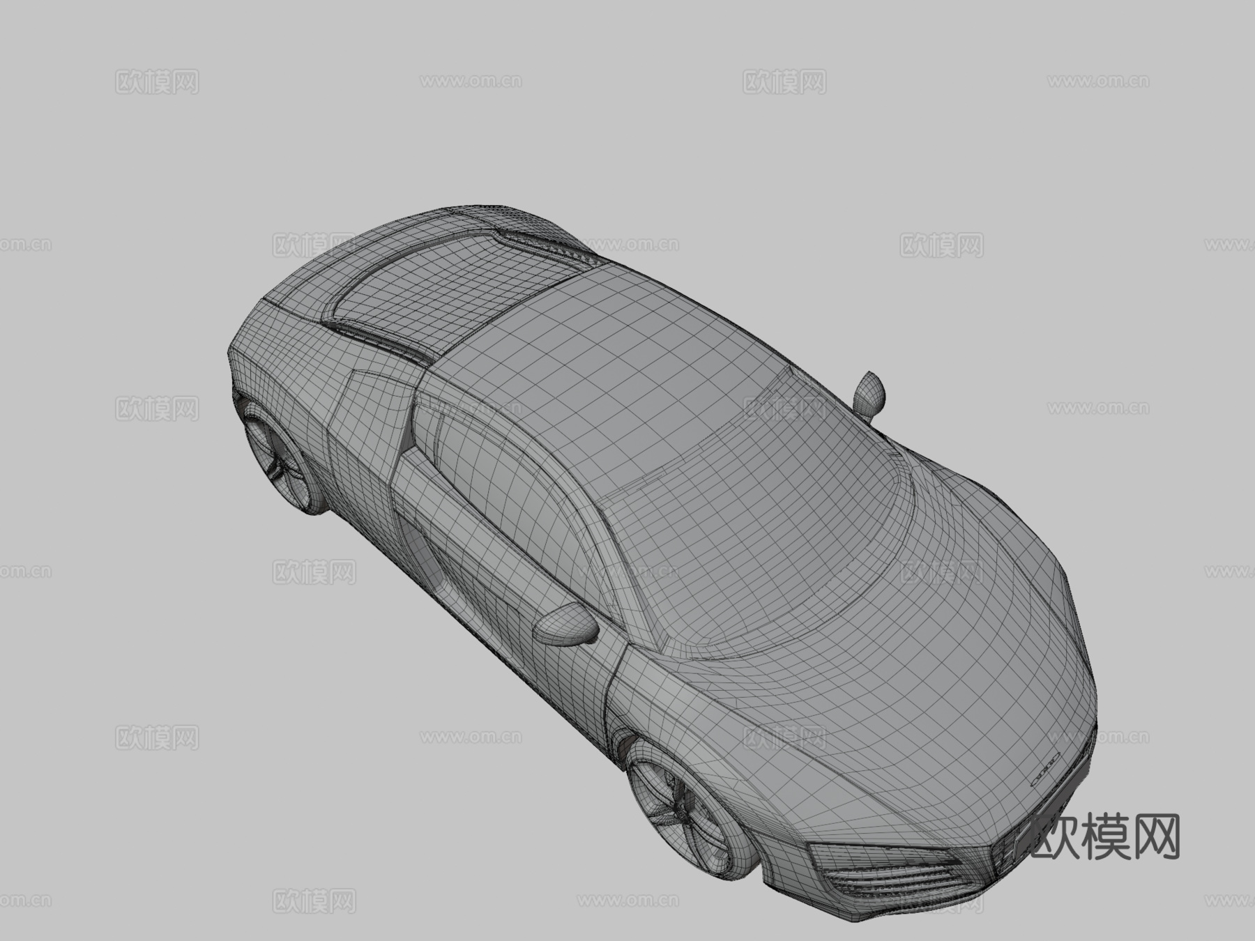 奥迪R8三维模型su模型