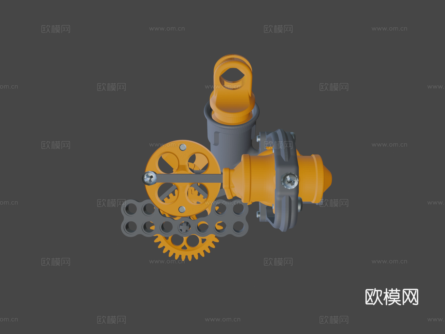 乐高振荡气缸电机（3D 打印）su模型