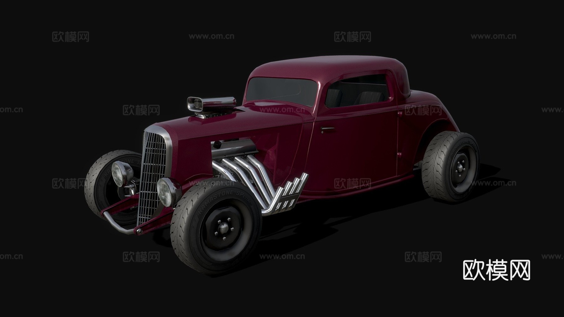 年双门轿跑车热棒#1-低多边形模型su模型