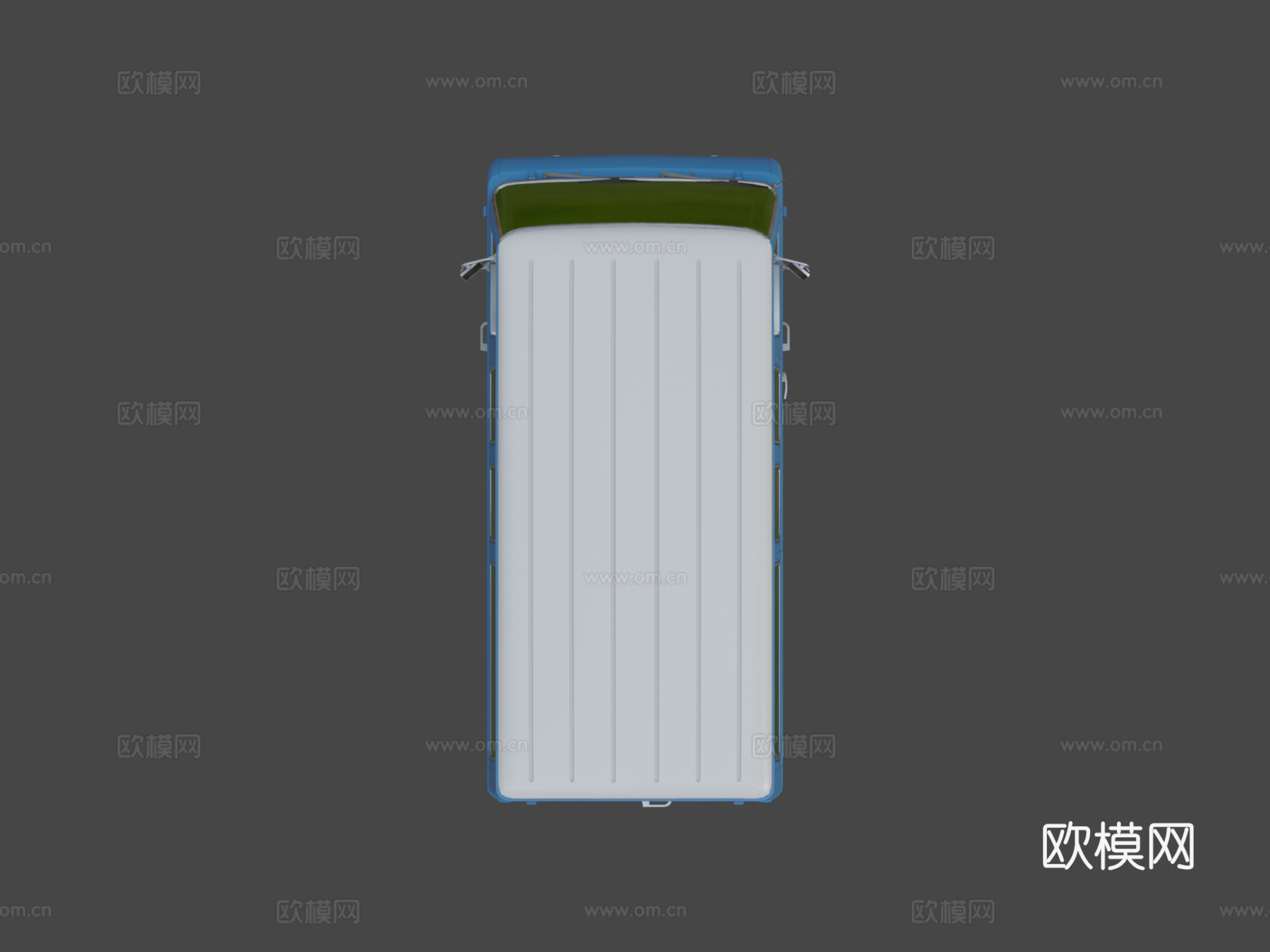 复古厢式货车su模型