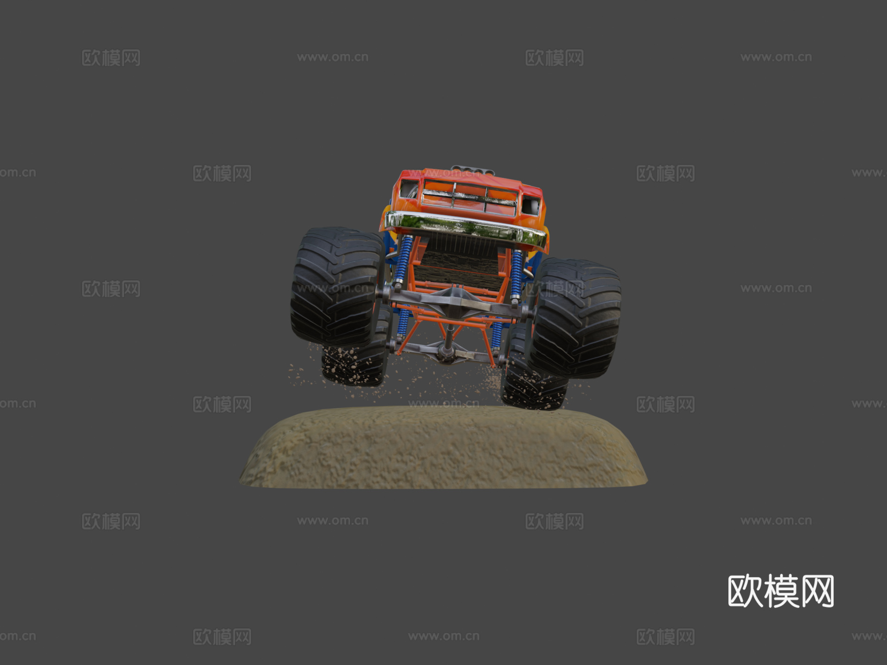 火焰中的怪物卡车su模型