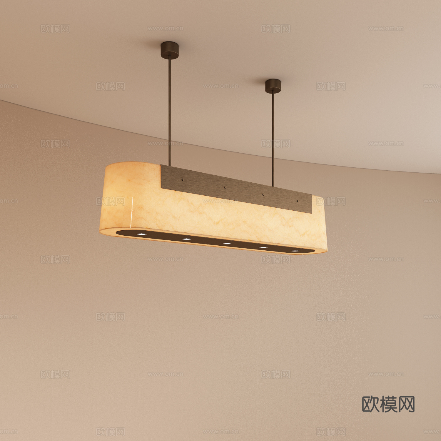 现代长条吊灯 餐厅吊灯 艺术吊灯 吧台吊灯 轻奢吊灯su模型