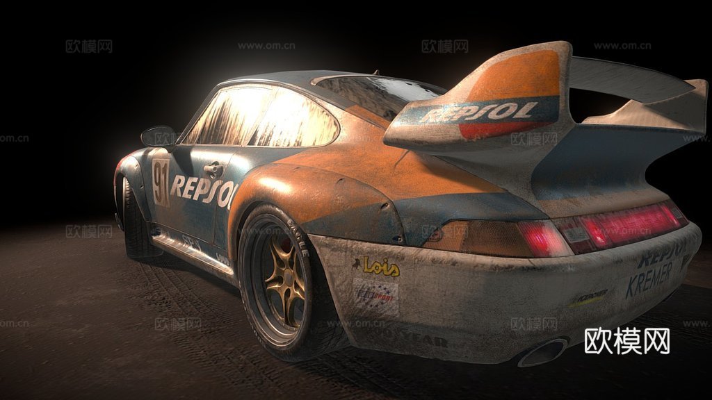 物理渲染 - 保时捷993su模型