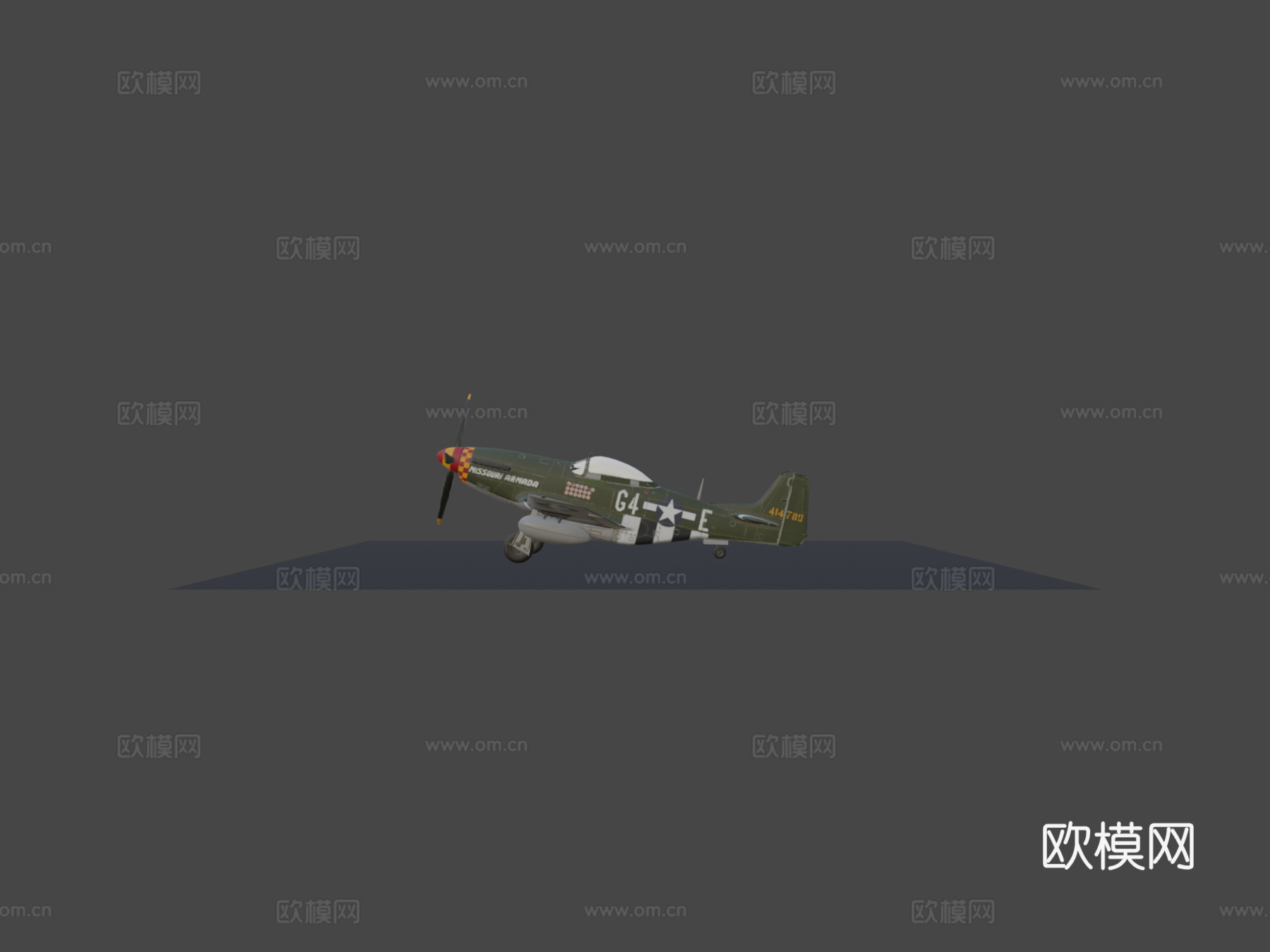 P-51D野马战斗机su模型