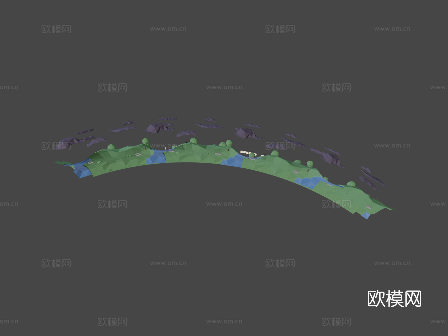 低多边形运动su模型