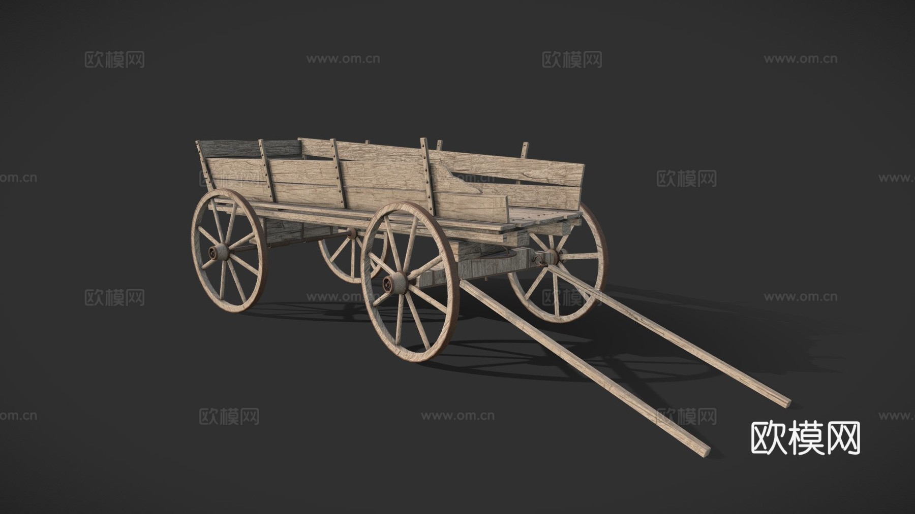 旧推车su模型