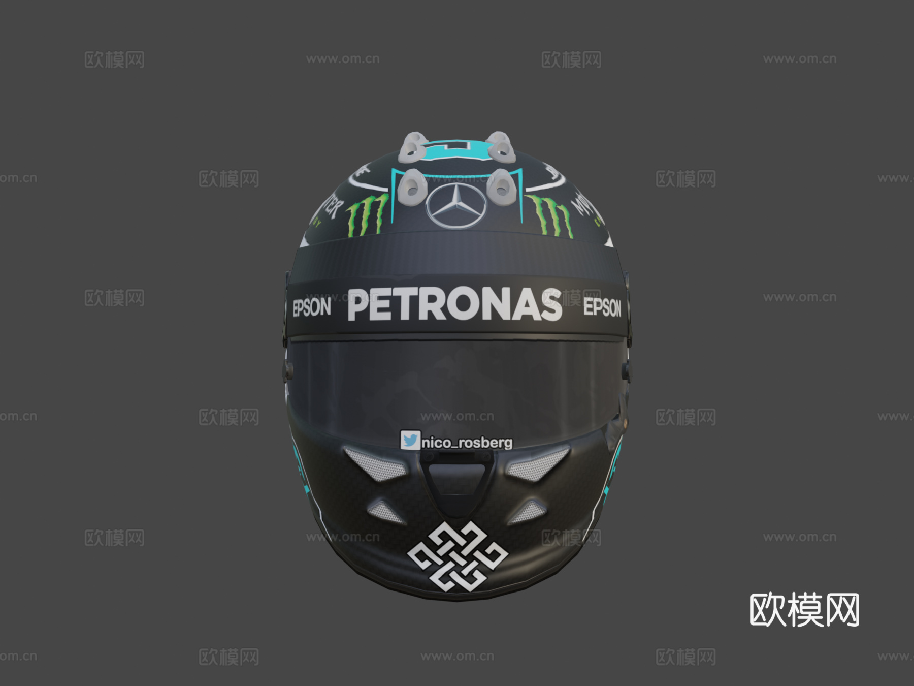 尼科·罗斯伯格 F1 头盔su模型