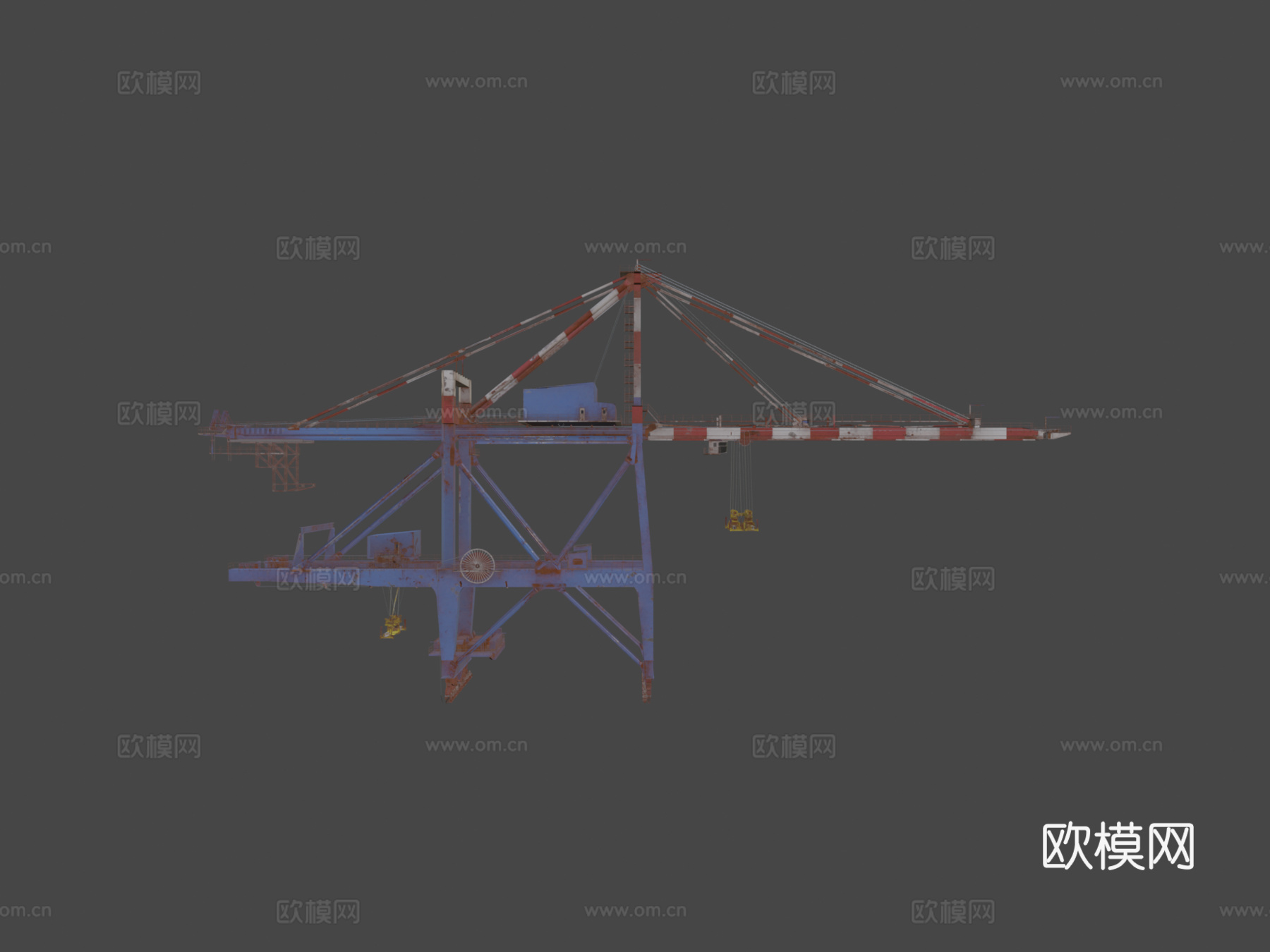 大型港口起重机su模型