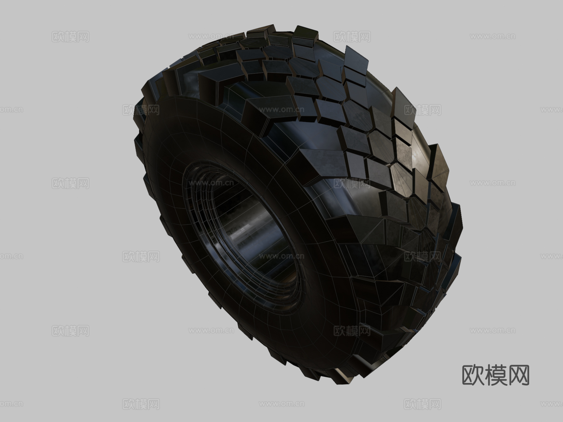 越野卡车车轮su模型