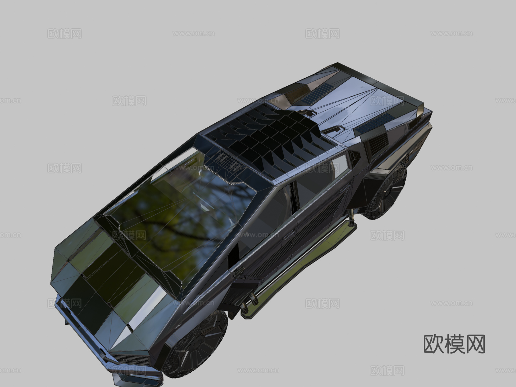 赛博朋克2077-Quadra赛博卡车su模型