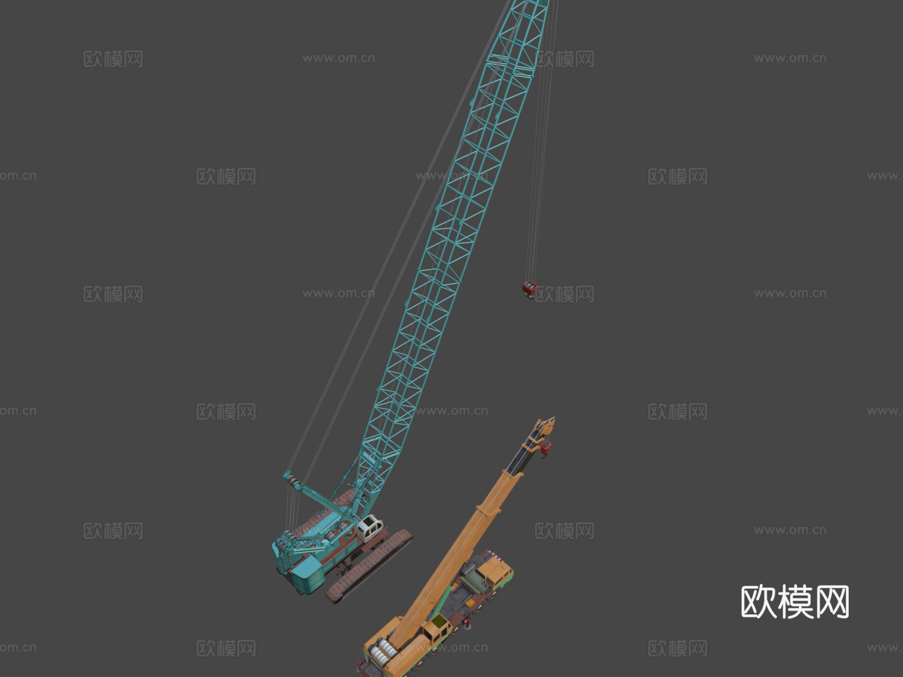 KA-2000与SCX2800-2起重机su模型