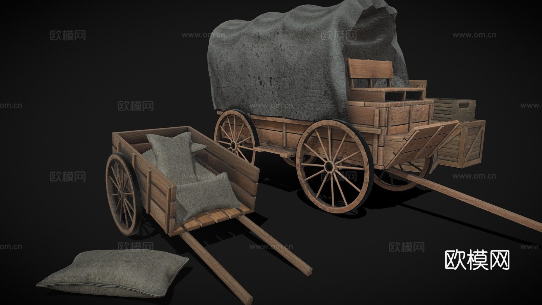 狂野西部-马车su模型