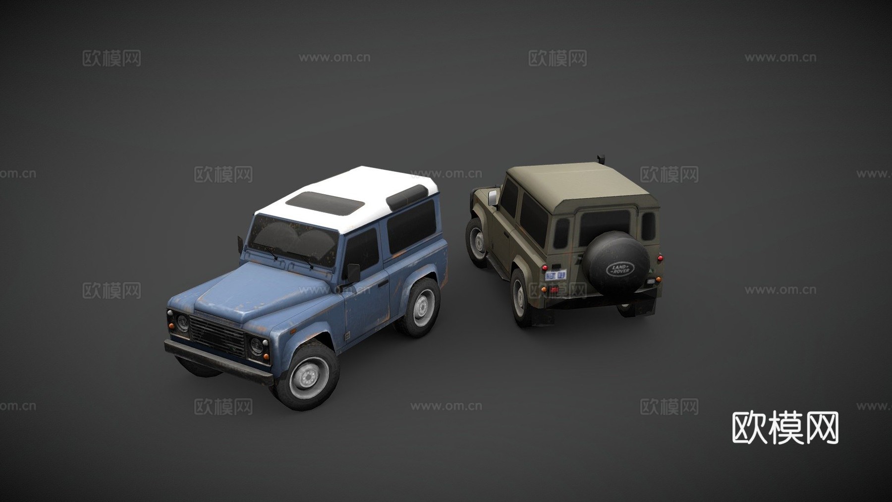 '89路虎卫士90su模型