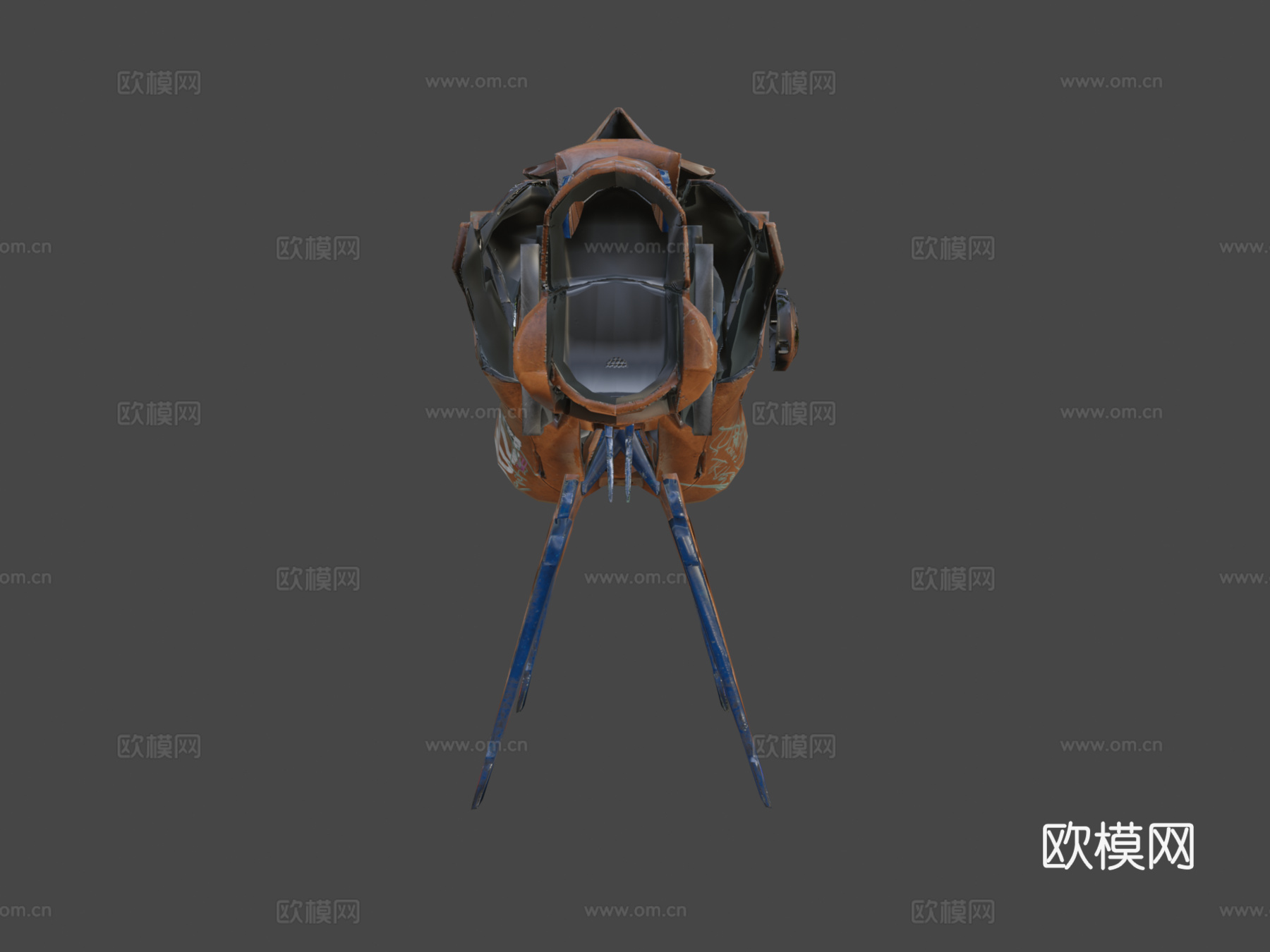 科幻潜艇无人机su模型