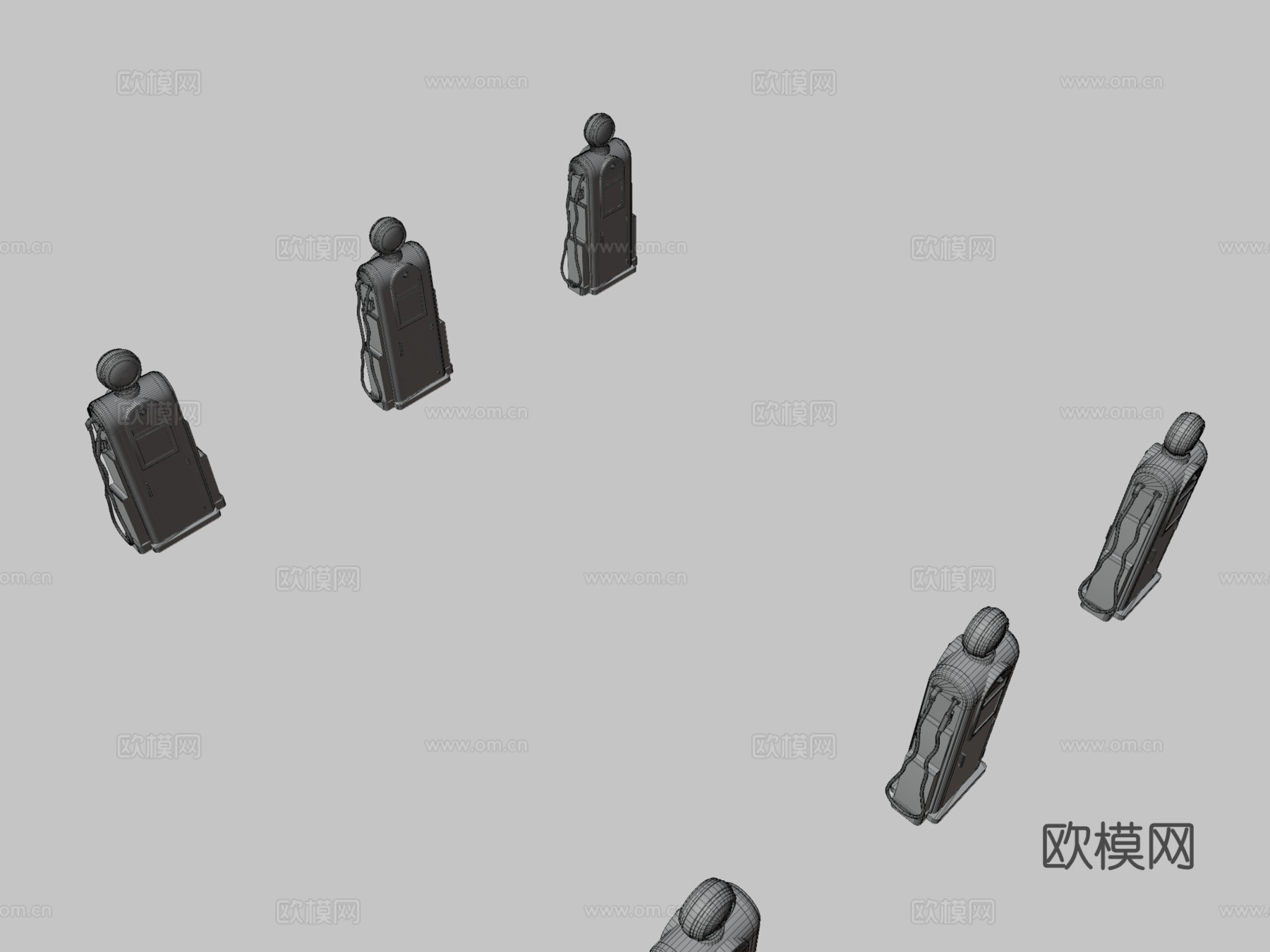 加油泵 - 德士古60年代（清洁、使用过和脏污）su模型