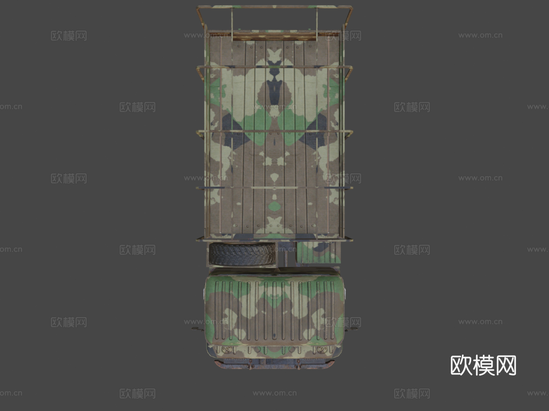 嘎斯66模型卡车su模型