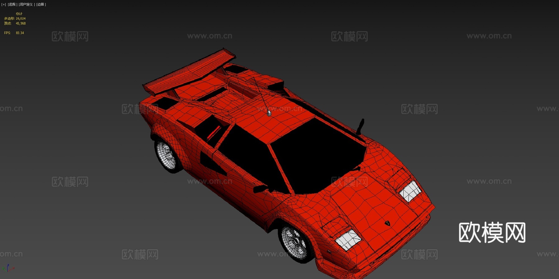 款兰博基尼Countachsu模型