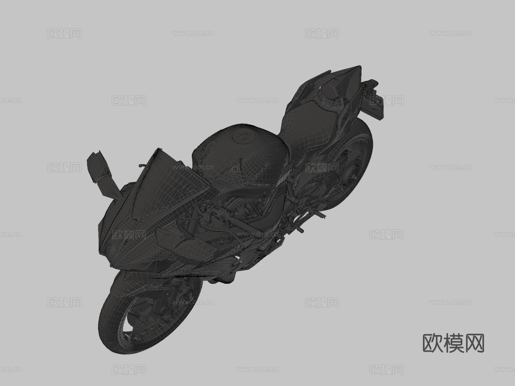 川崎忍者H2R超级摩托车3D模型su模型