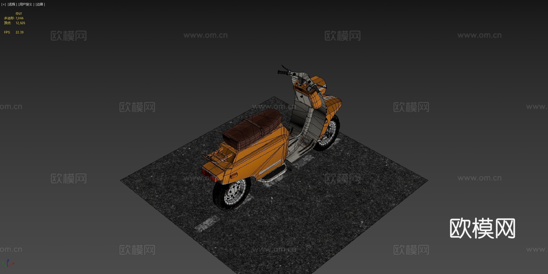 苏联70年代轻便摩托车...查看我资料中的模型!su模型