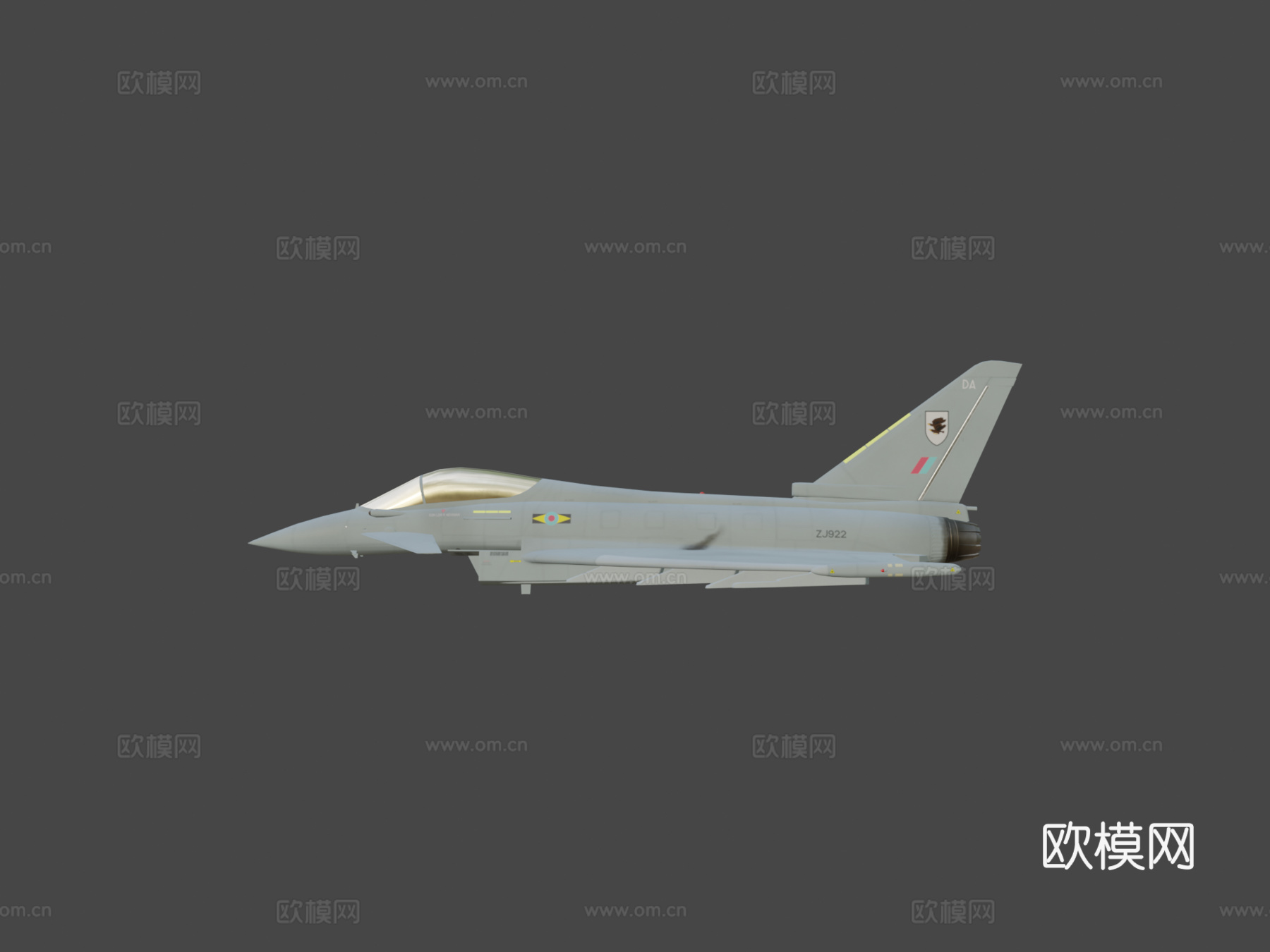 欧洲台风战斗机游戏道具su模型