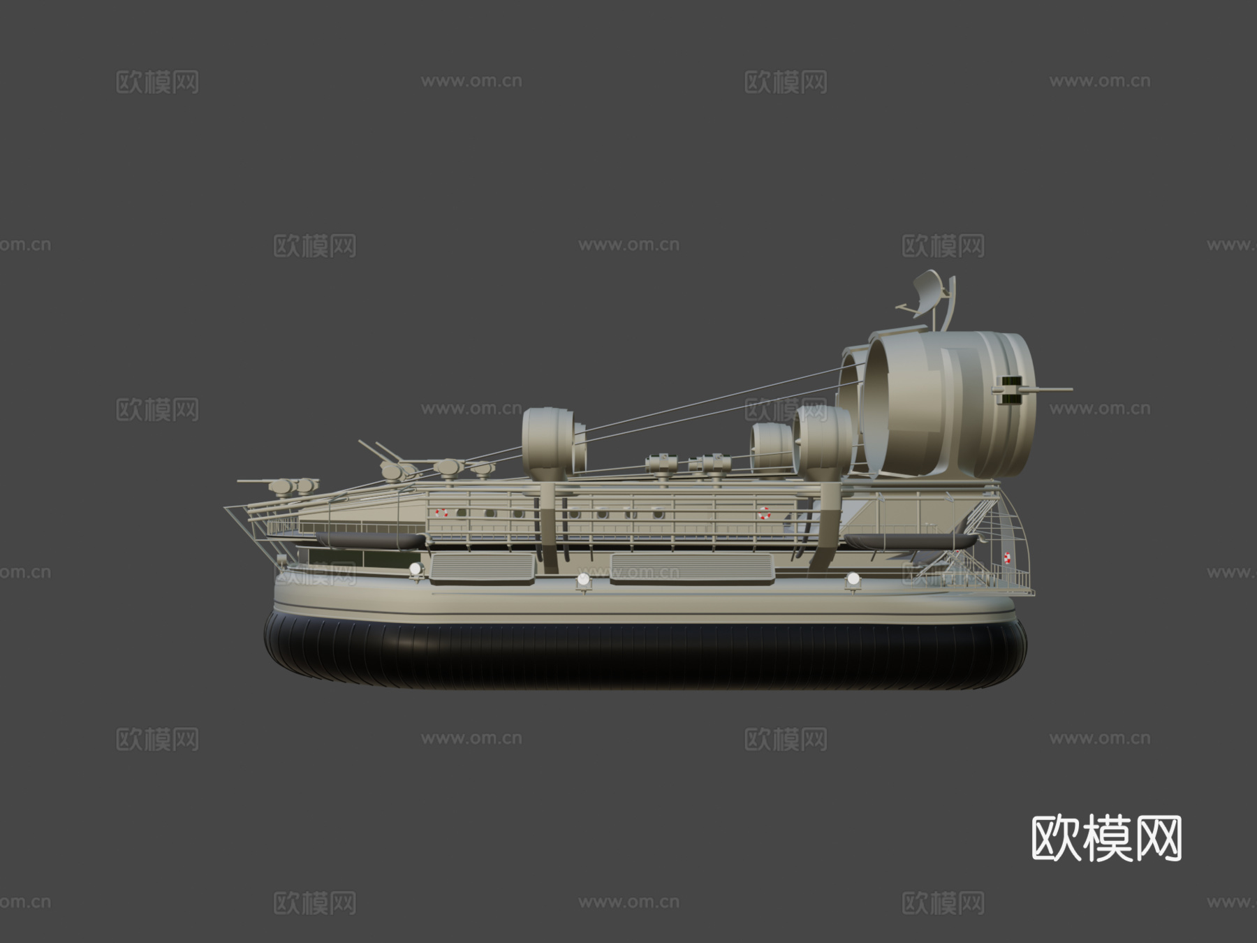 大型气垫船-设计（高多边形）su模型