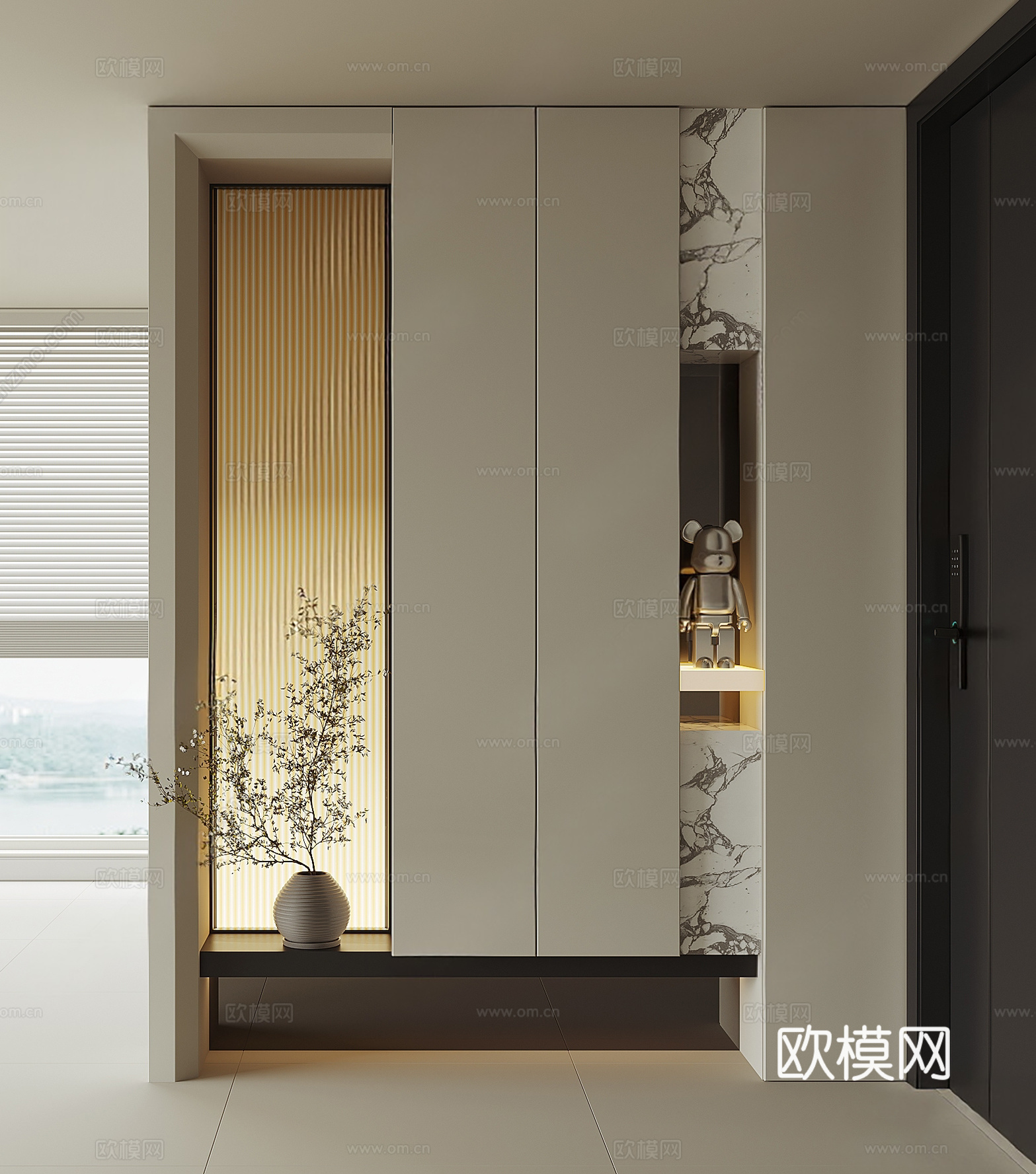 现代玄关3d模型