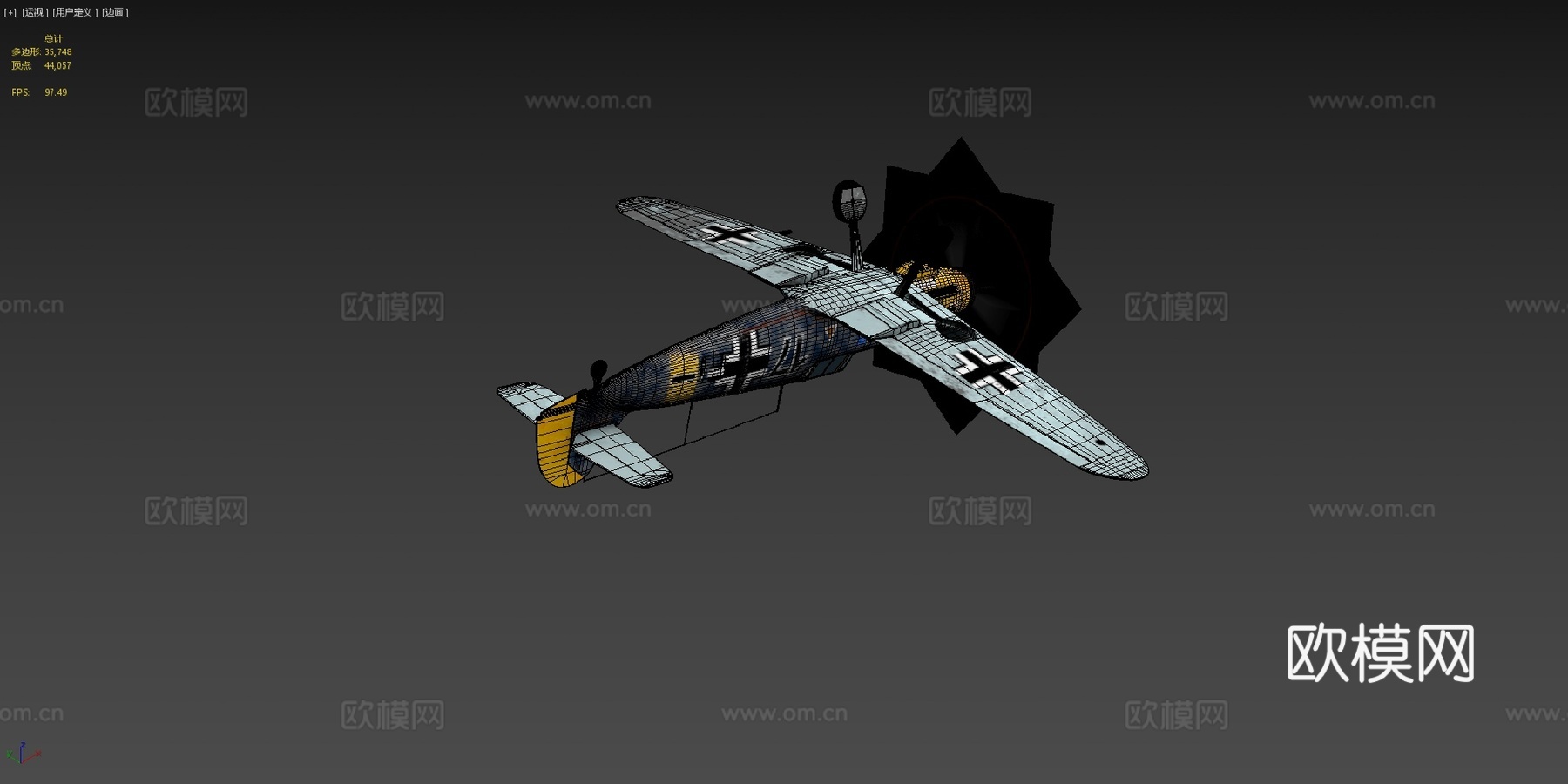 BF 109 F-2梅塞施密特战斗机su模型