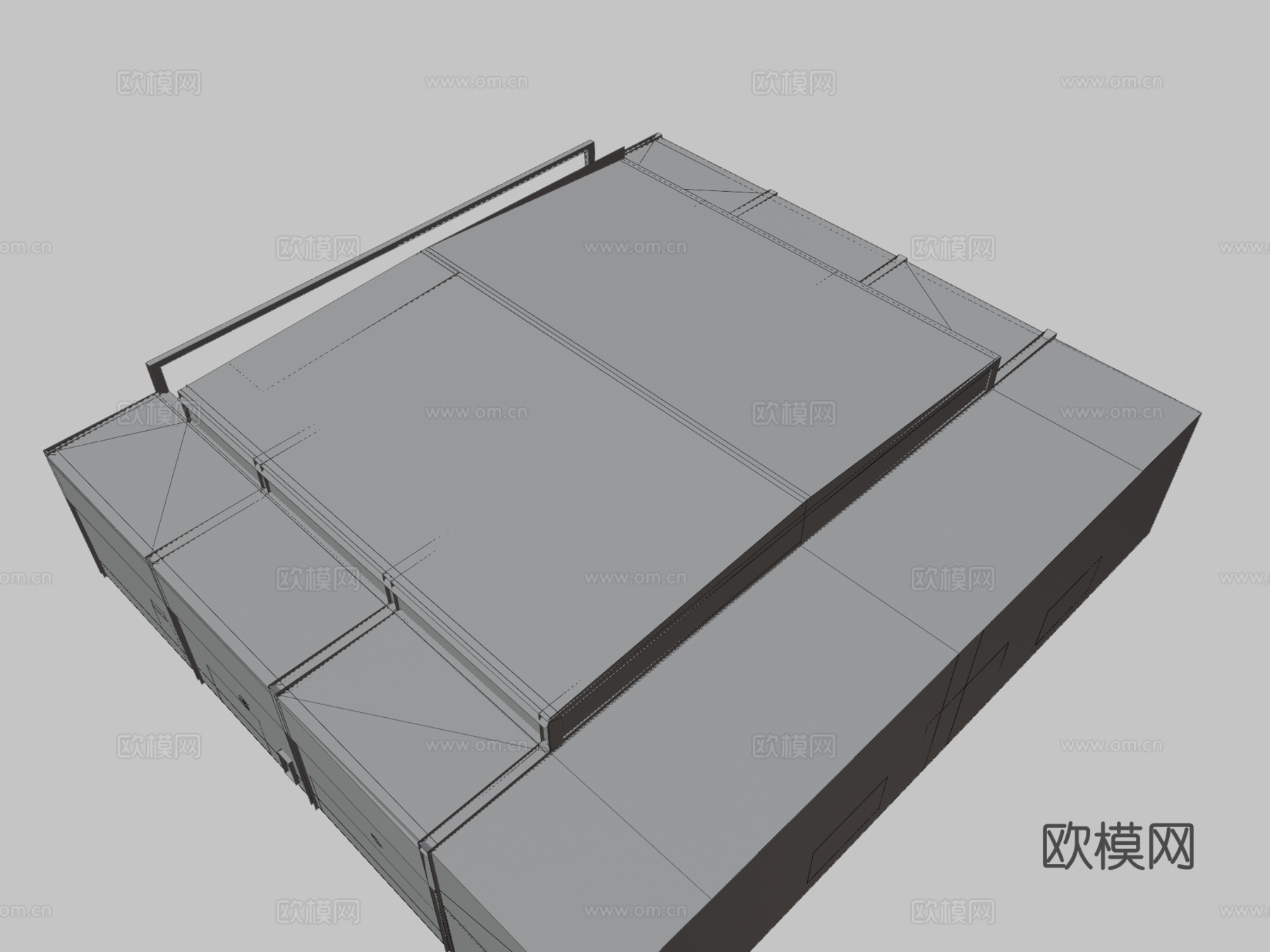 公交车车库su模型