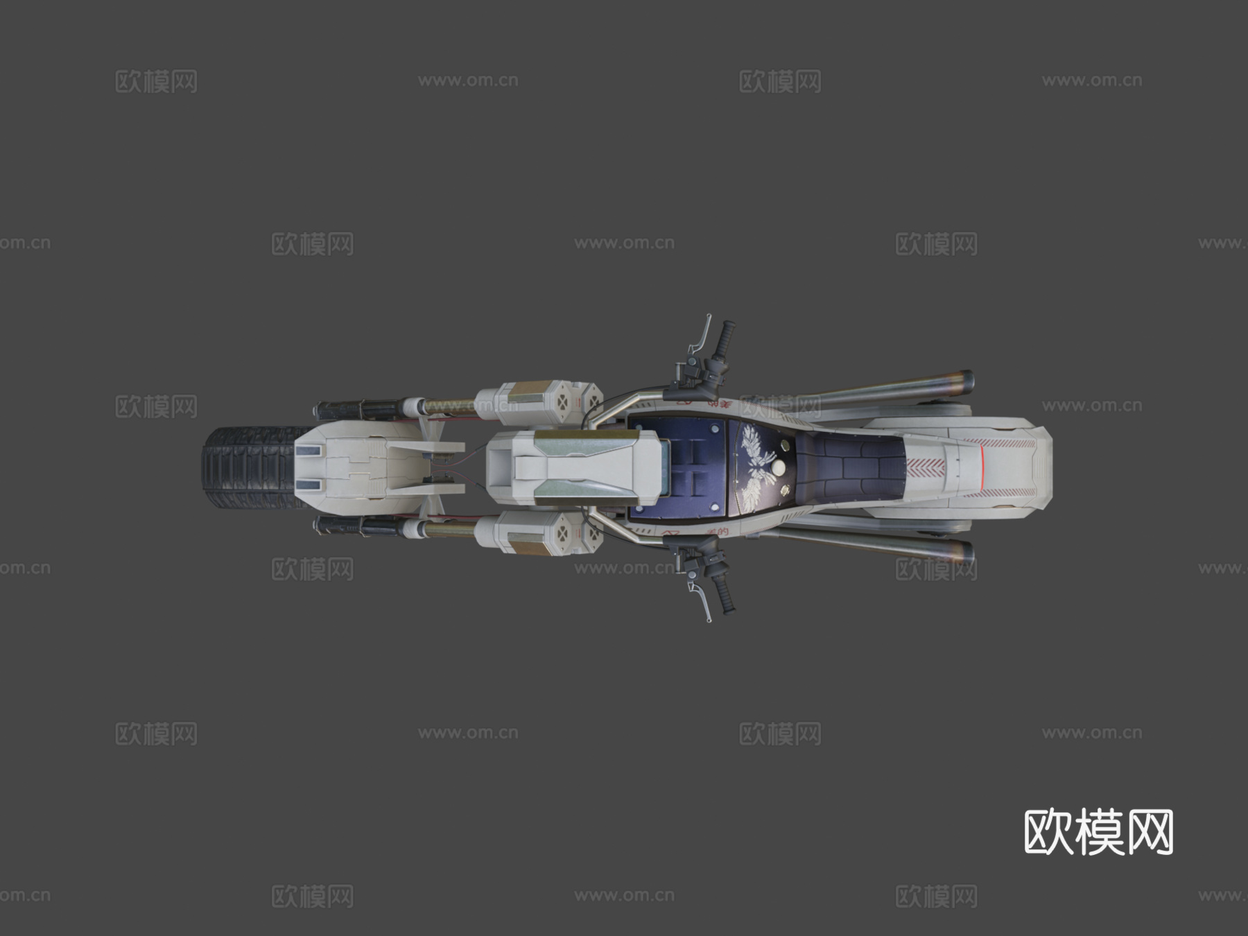 赛博朋克风格摩托车su模型