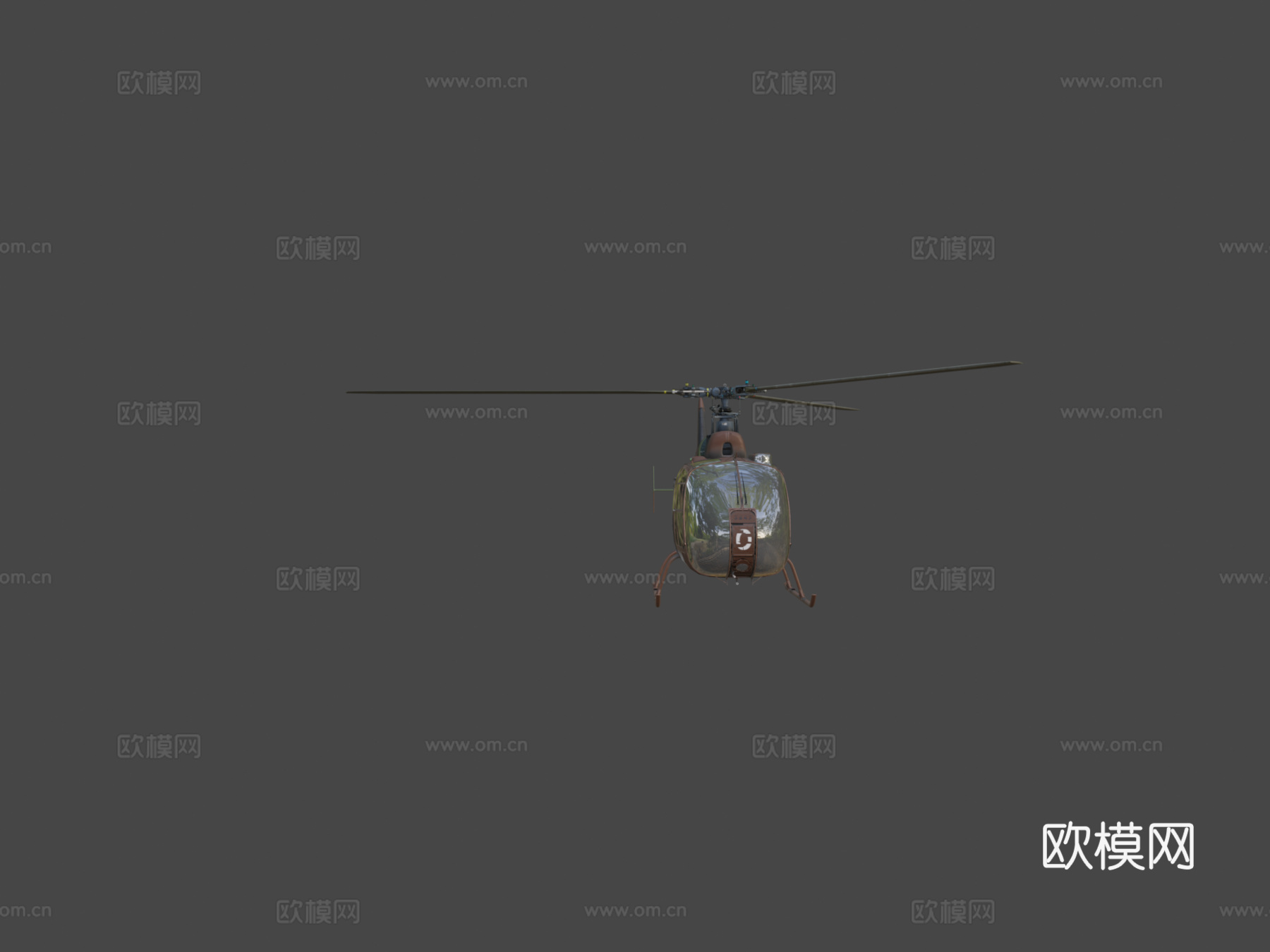 直升机瞪羚su模型
