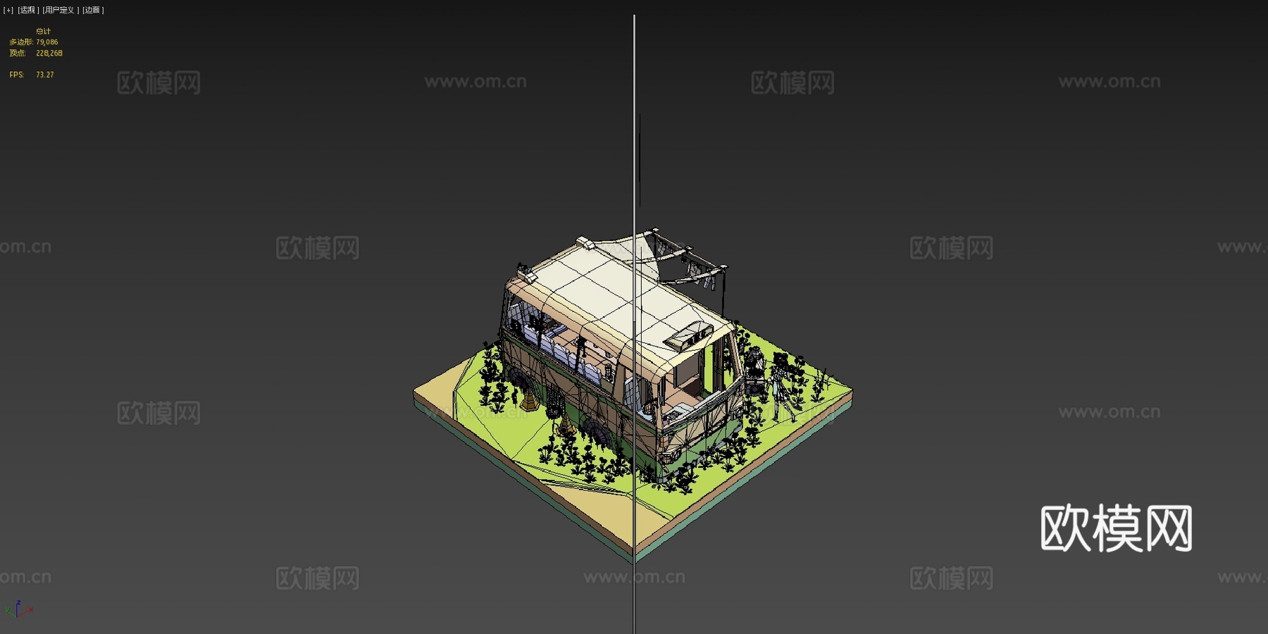 生活在废弃巴士上su模型