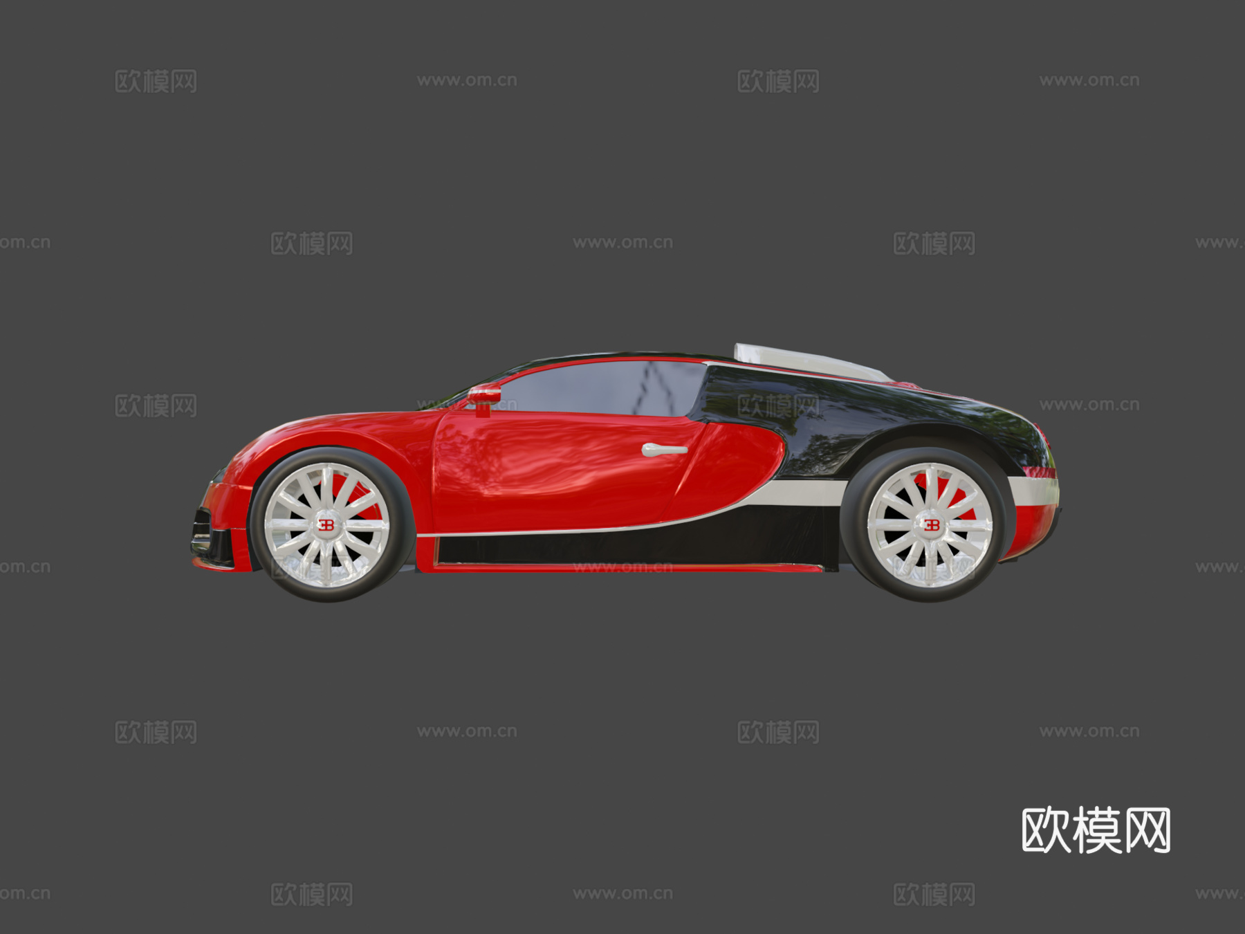 布加迪威龙16.4超级运动版 - 低多边形su模型