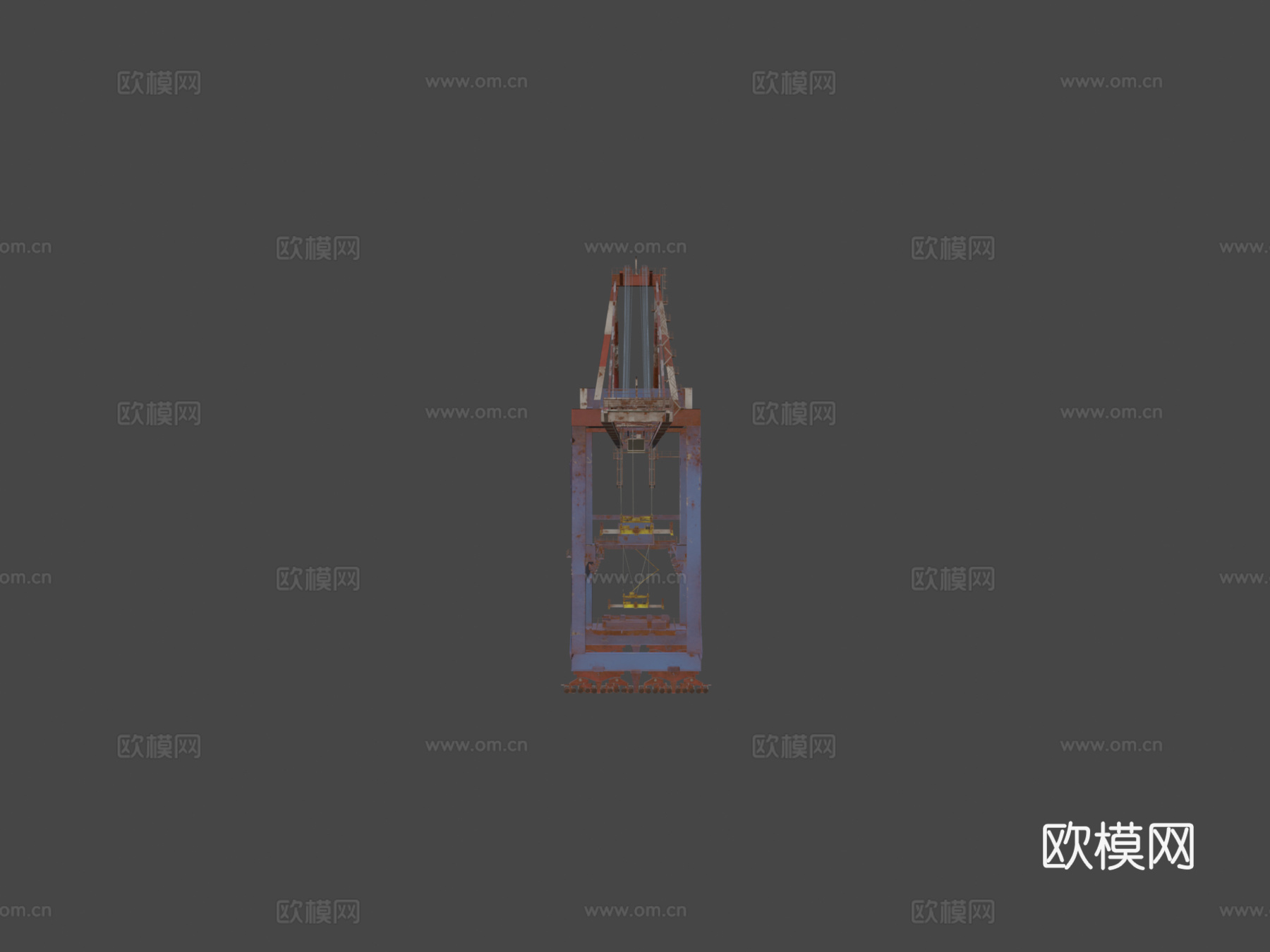 大型港口起重机su模型