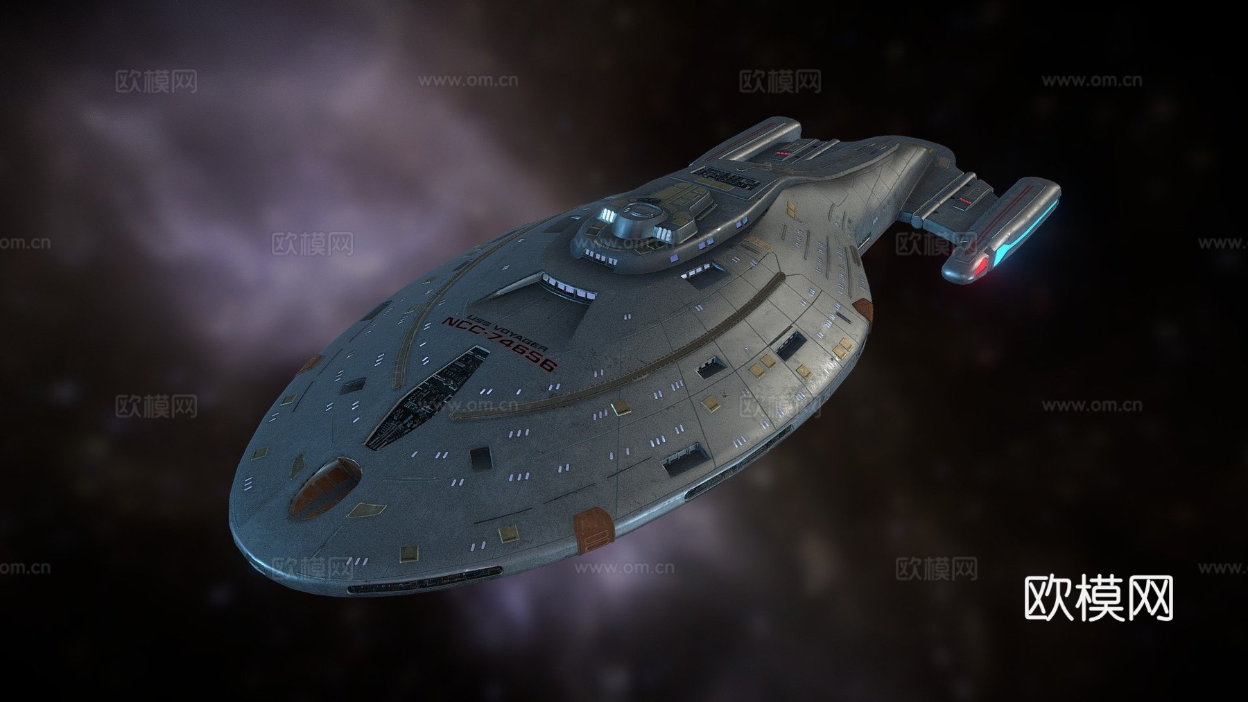 USS 航海家号 4K 纹理星际迷航无畏号su模型