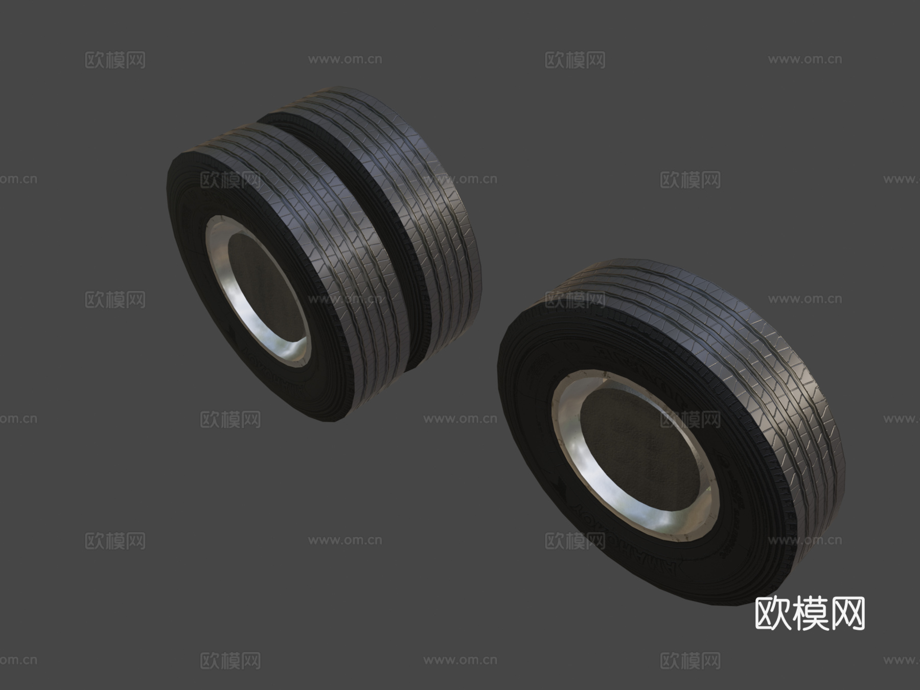 卡车车轮su模型