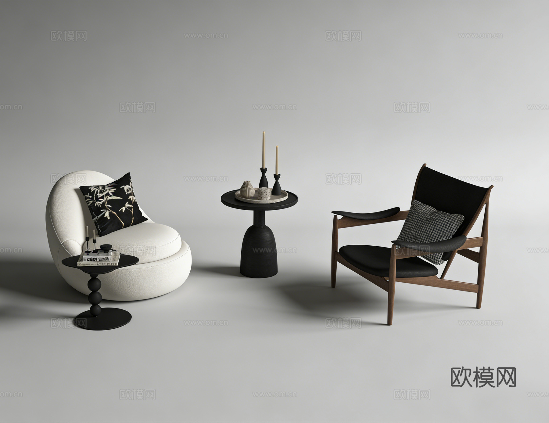 中古风休闲椅su模型