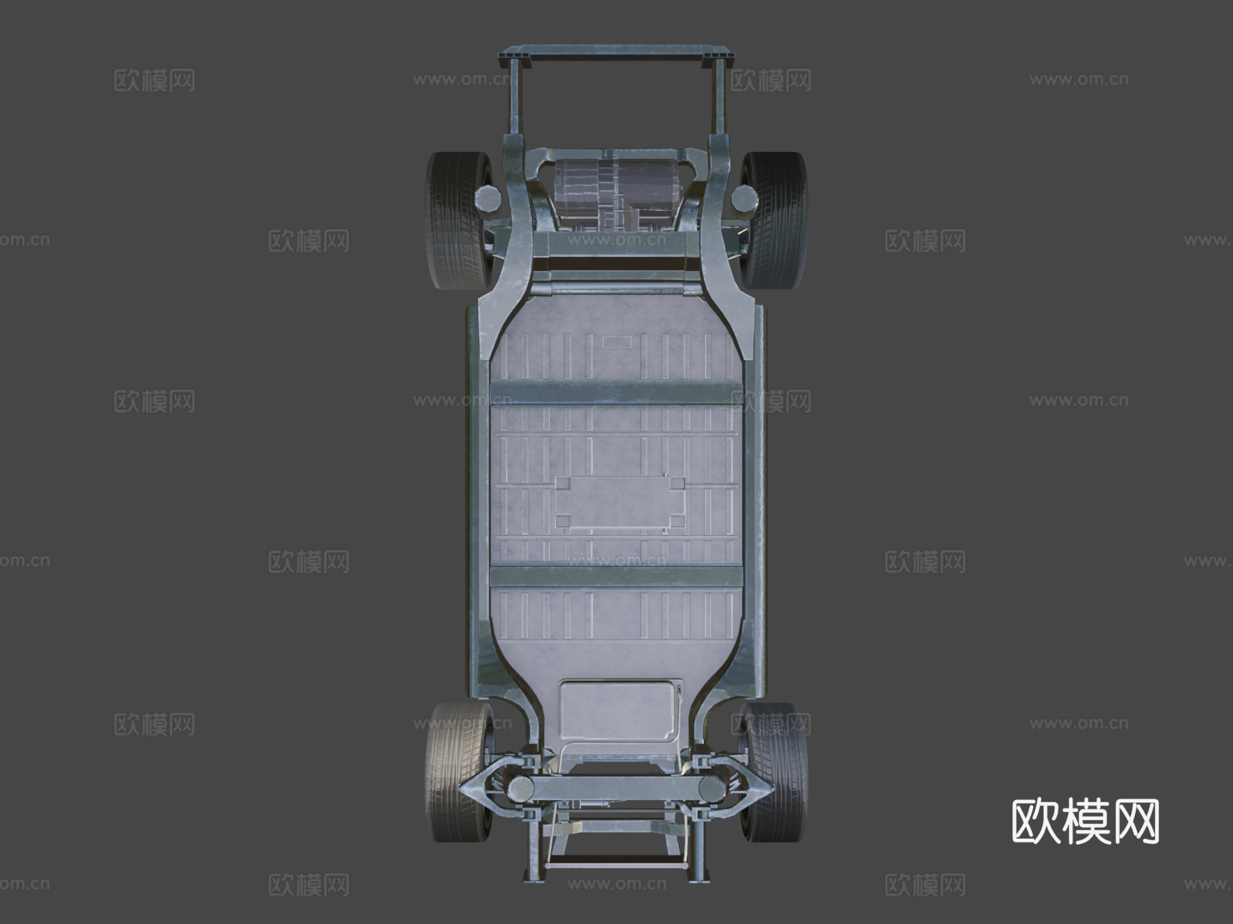 特斯拉ModelX底盘su模型