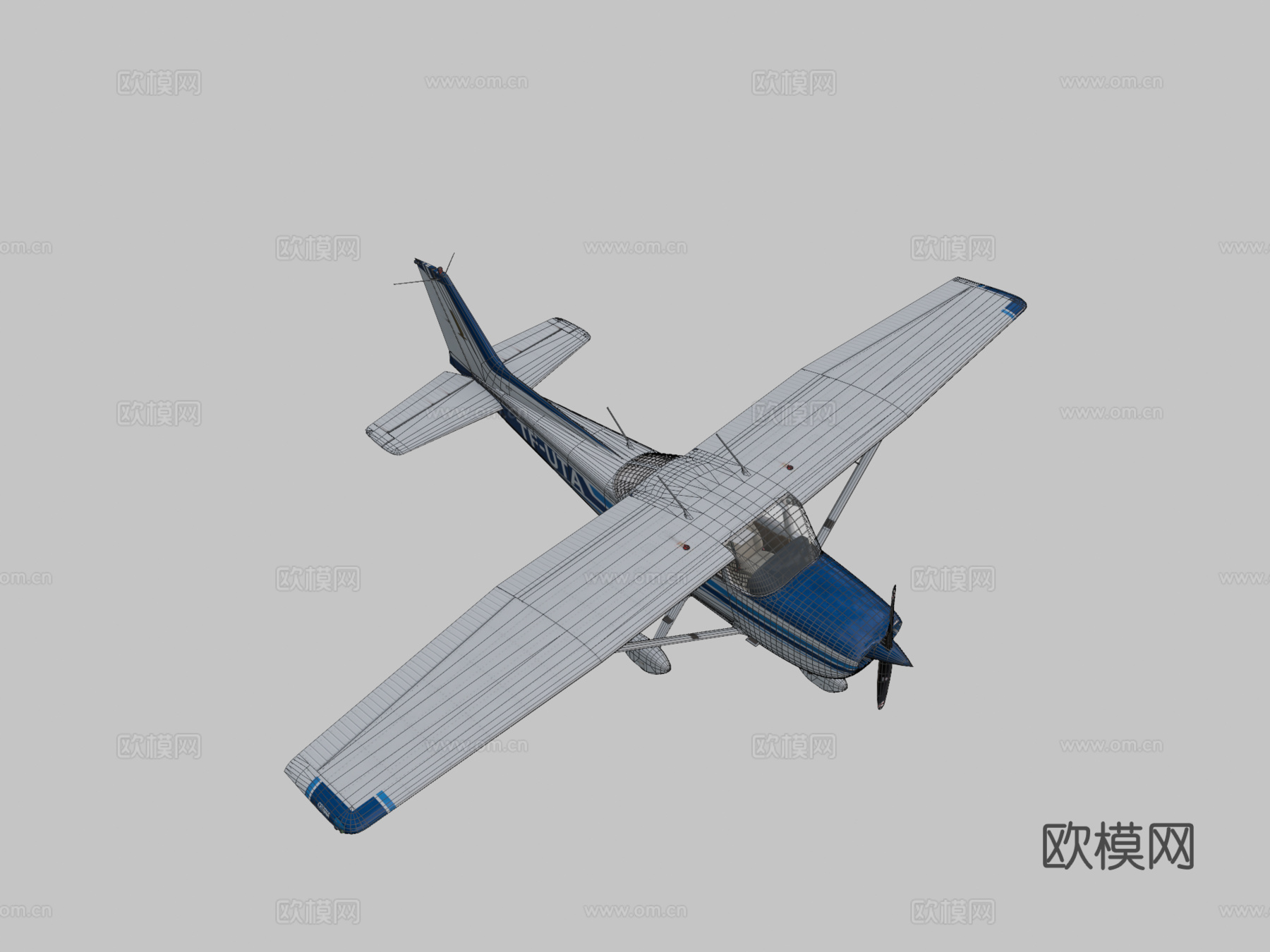 塞斯纳-172飞机su模型