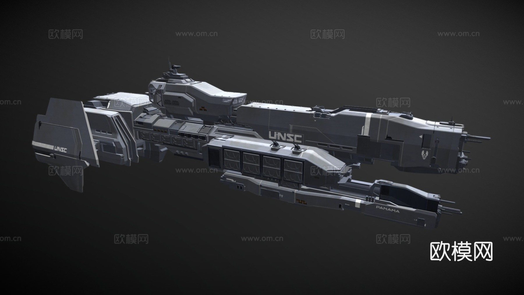 光环 - UNSC 巴拿马 - 穆尔桑级su模型