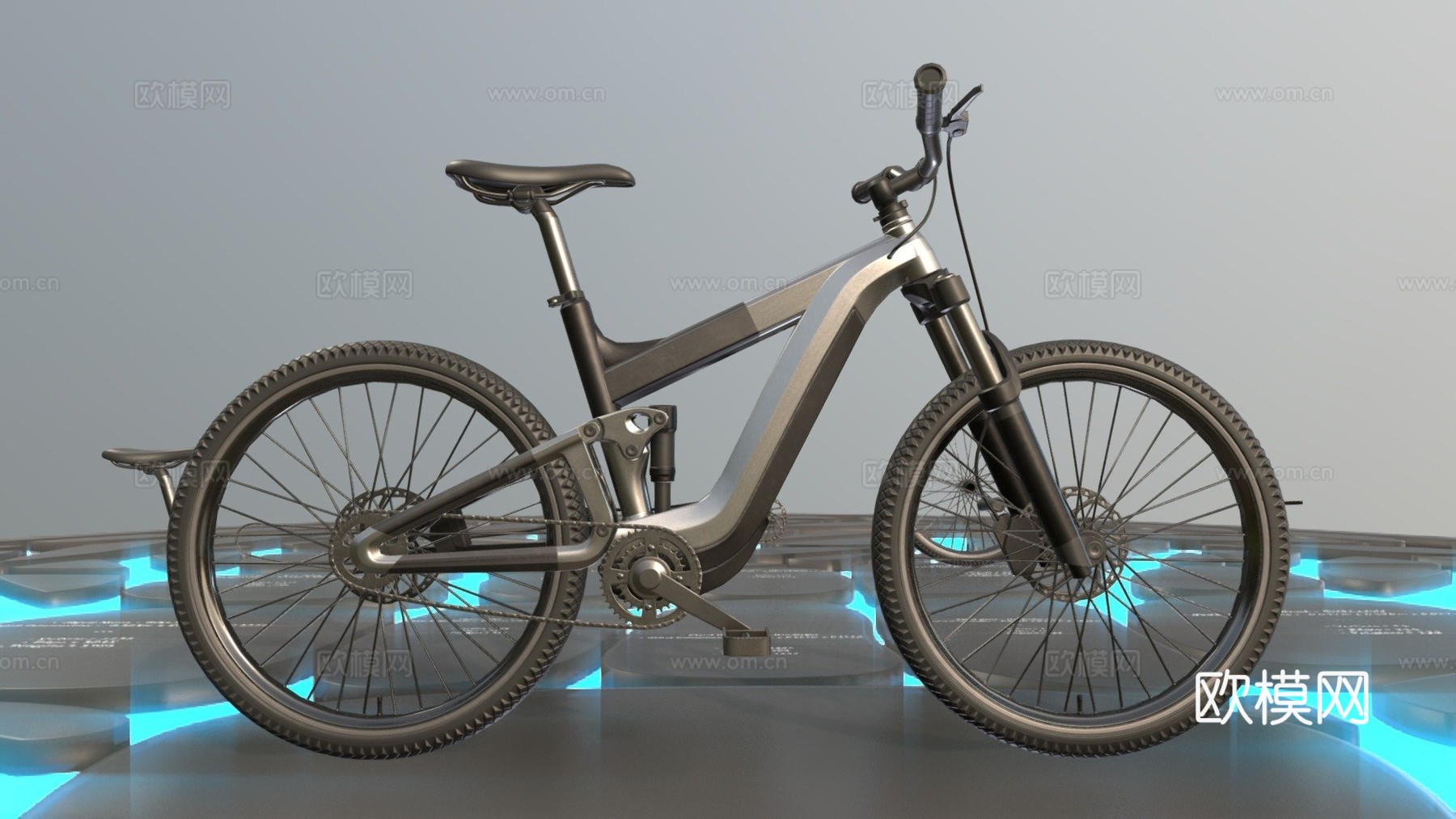 电动自行车铝制su模型